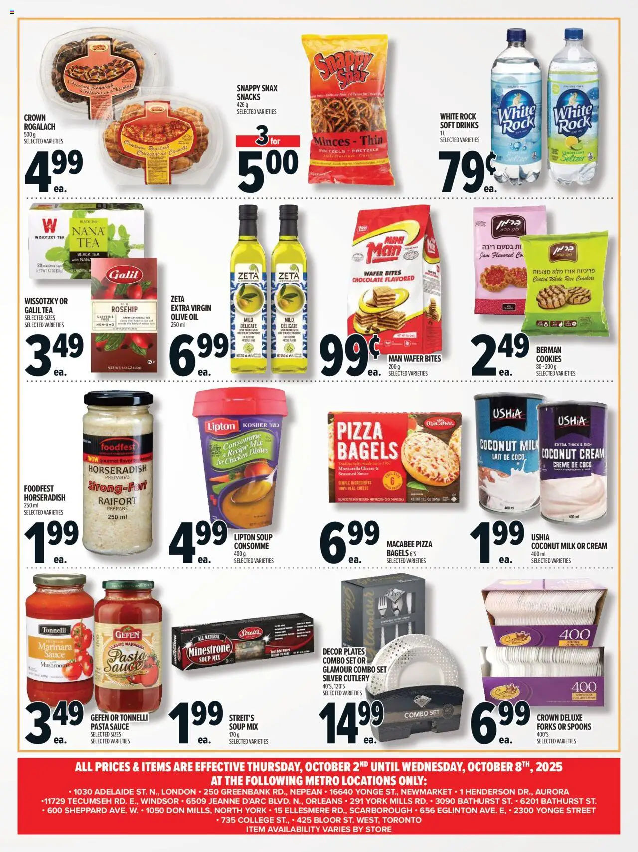 Metro flyer valid from 02.10.2025 | Page: 3 | Products: Pasta, Cookies, Chocolate, Chicken