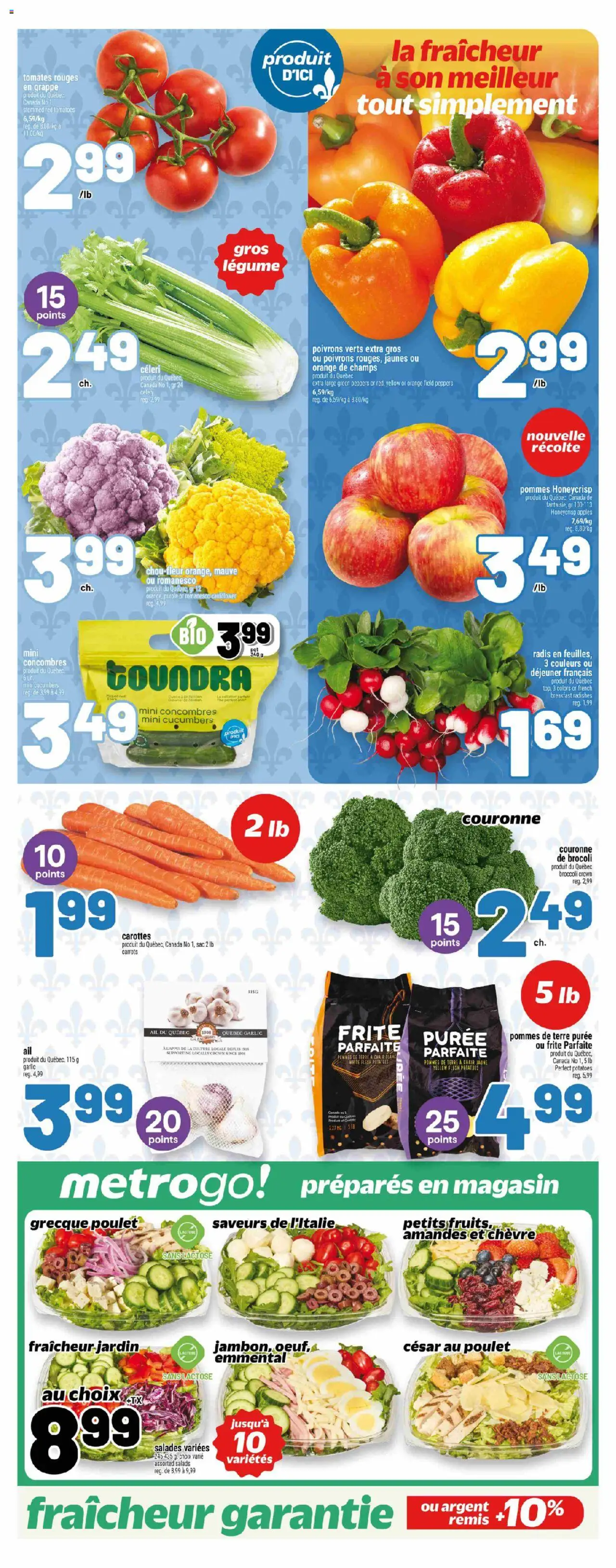 Metro flyer valid from 02.10.2025 | Page: 8 | Products: Cucumbers, Potatoes, Chair, Tomatoes
