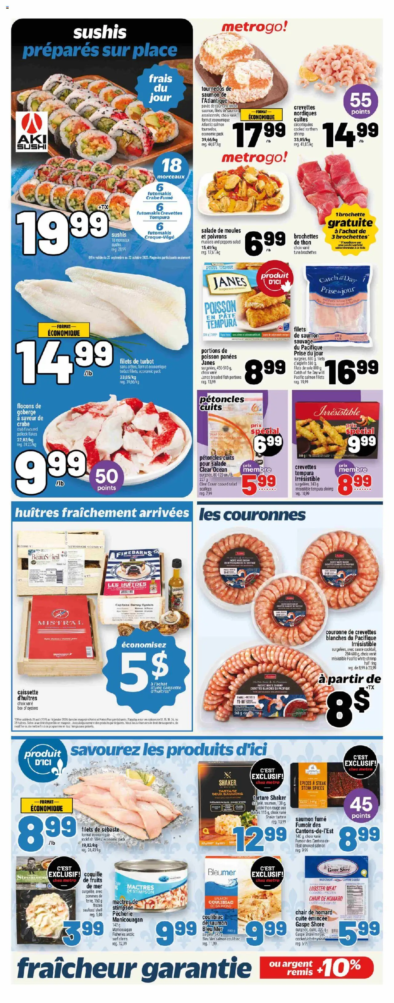 Metro flyer valid from 02.10.2025 | Page: 12 | Products: Fish, Salad, Chair, Box