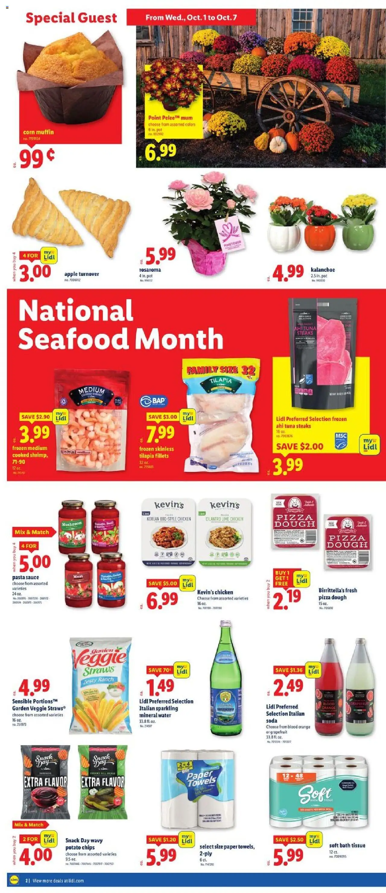 Lidl Weekly Ad - NY - valid from 01.10.2025 | Page: 2 | Products: Pizza, Sauce, Lime, Muffin