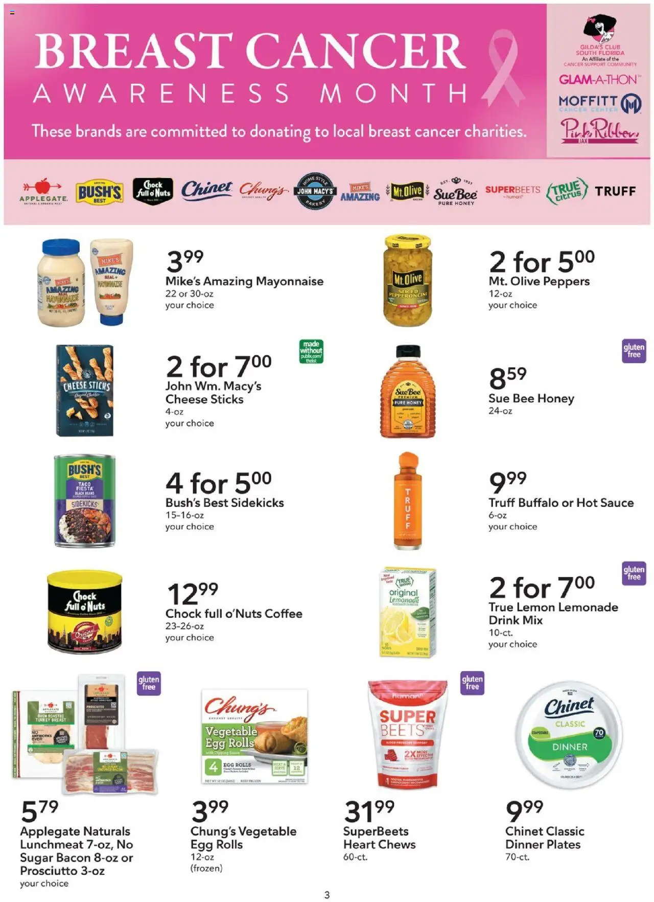 Publix Extra Savings - valid from 04.10.2025 | Page: 3 | Products: Peppers, Cheese, Nuts, Sauce