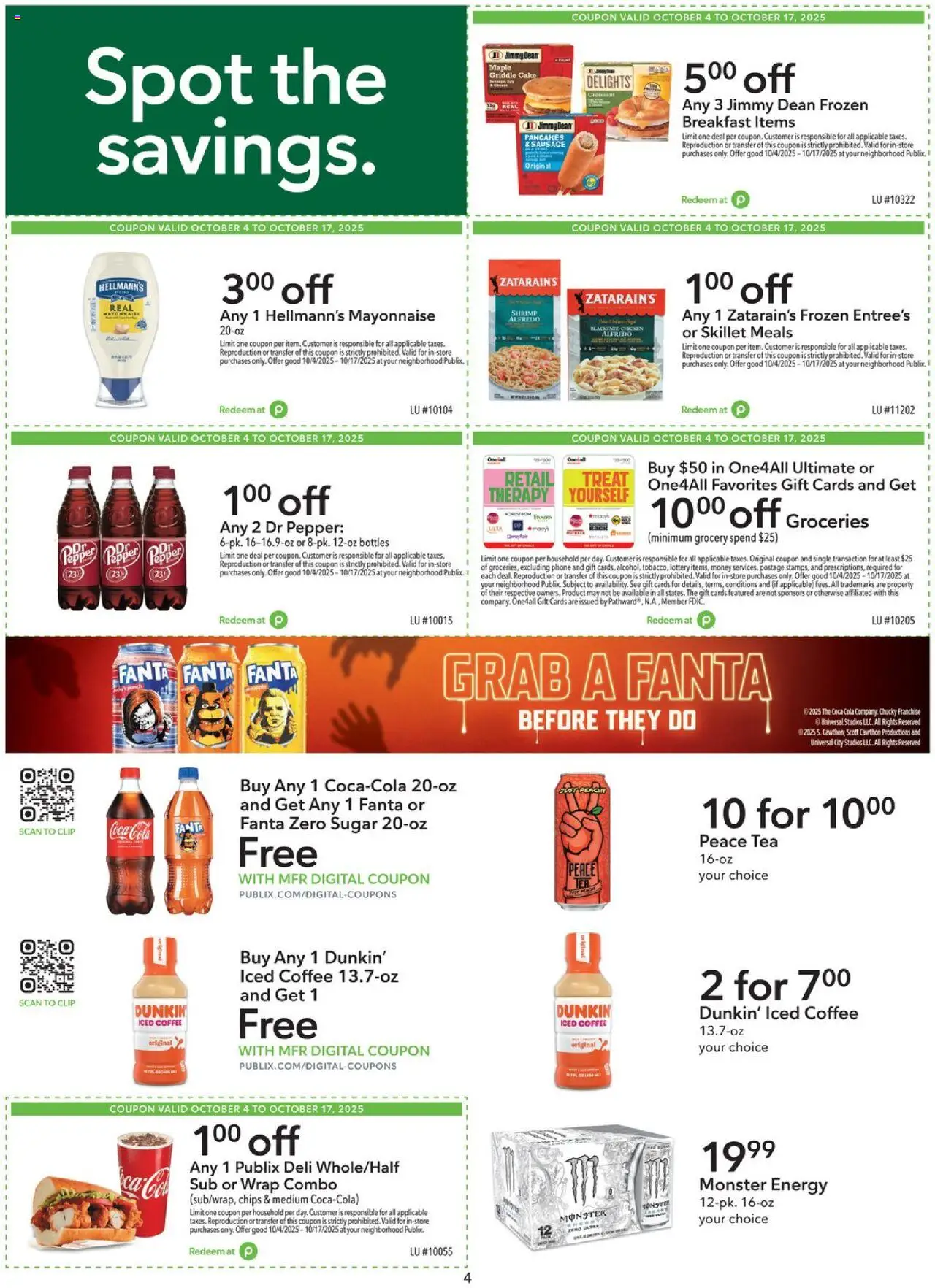 Publix Extra Savings - valid from 04.10.2025 | Page: 4 | Products: Clip, Griddle, Coffee, Pepper