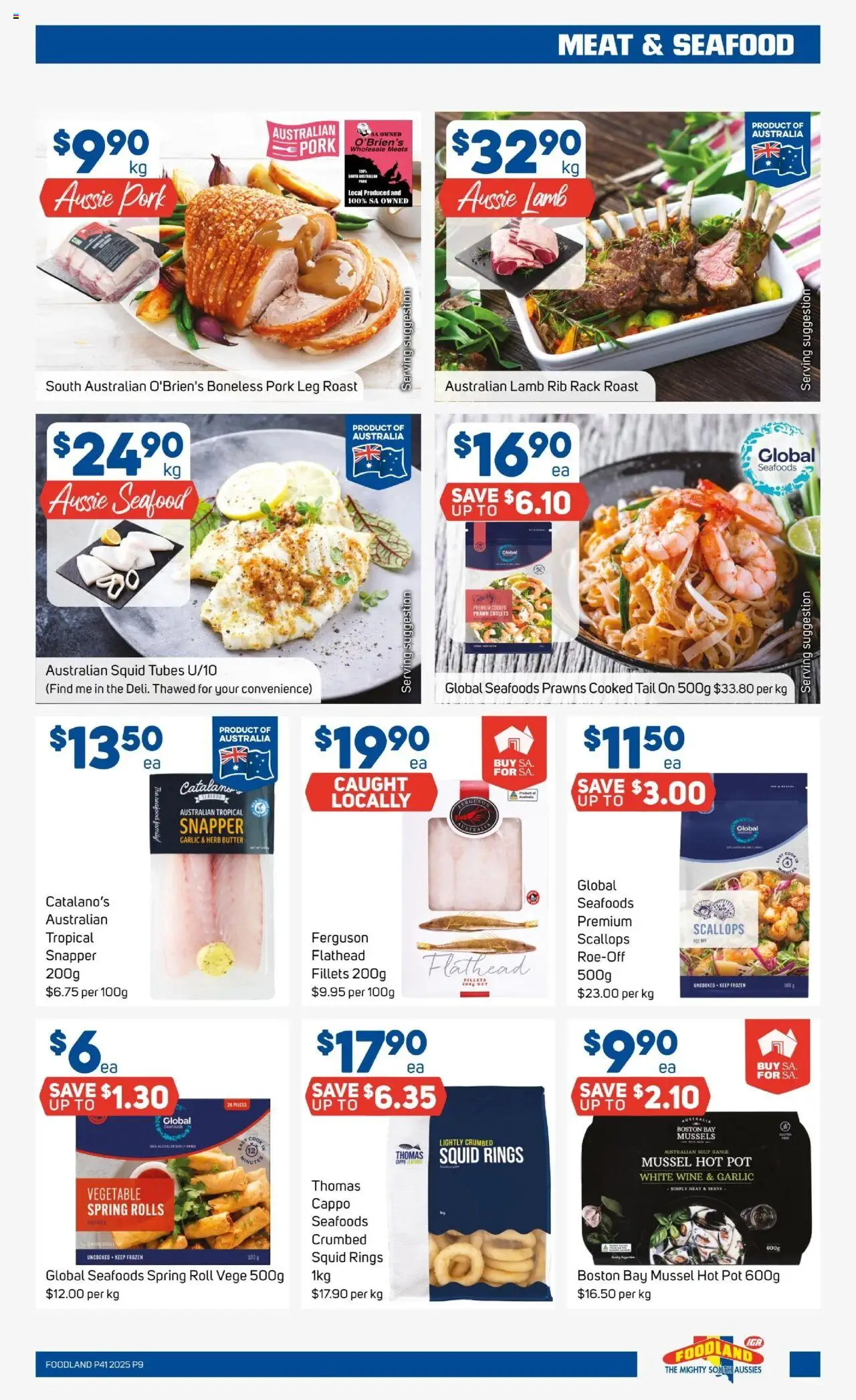 Foodland catalogue - valid from 08.10.2025 | Page: 7 | Products: Herb, Lamb, Prawns, Seafood