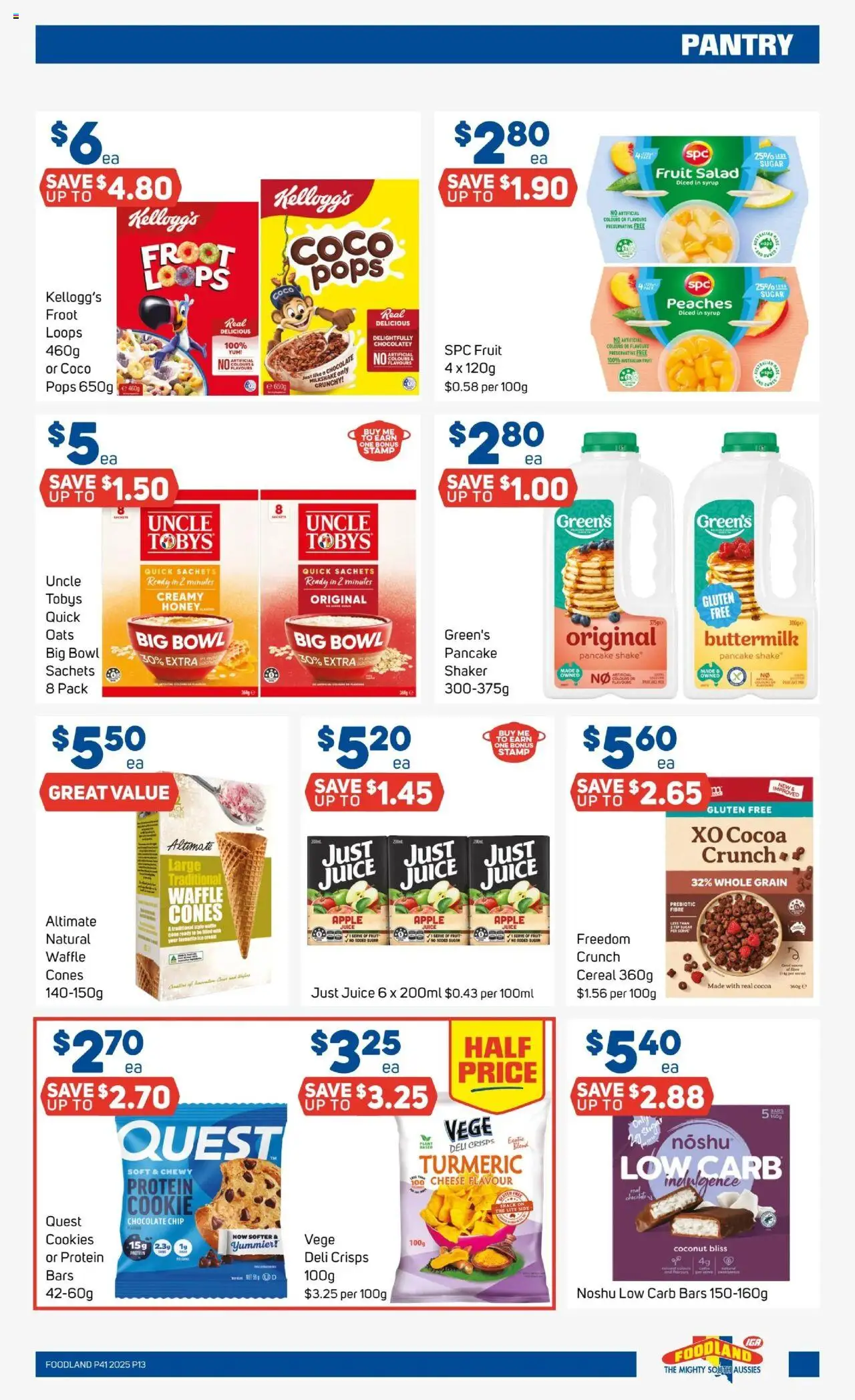 Foodland catalogue - valid from 08.10.2025 | Page: 11 | Products: Cheese, Juice, Salad, Sugar