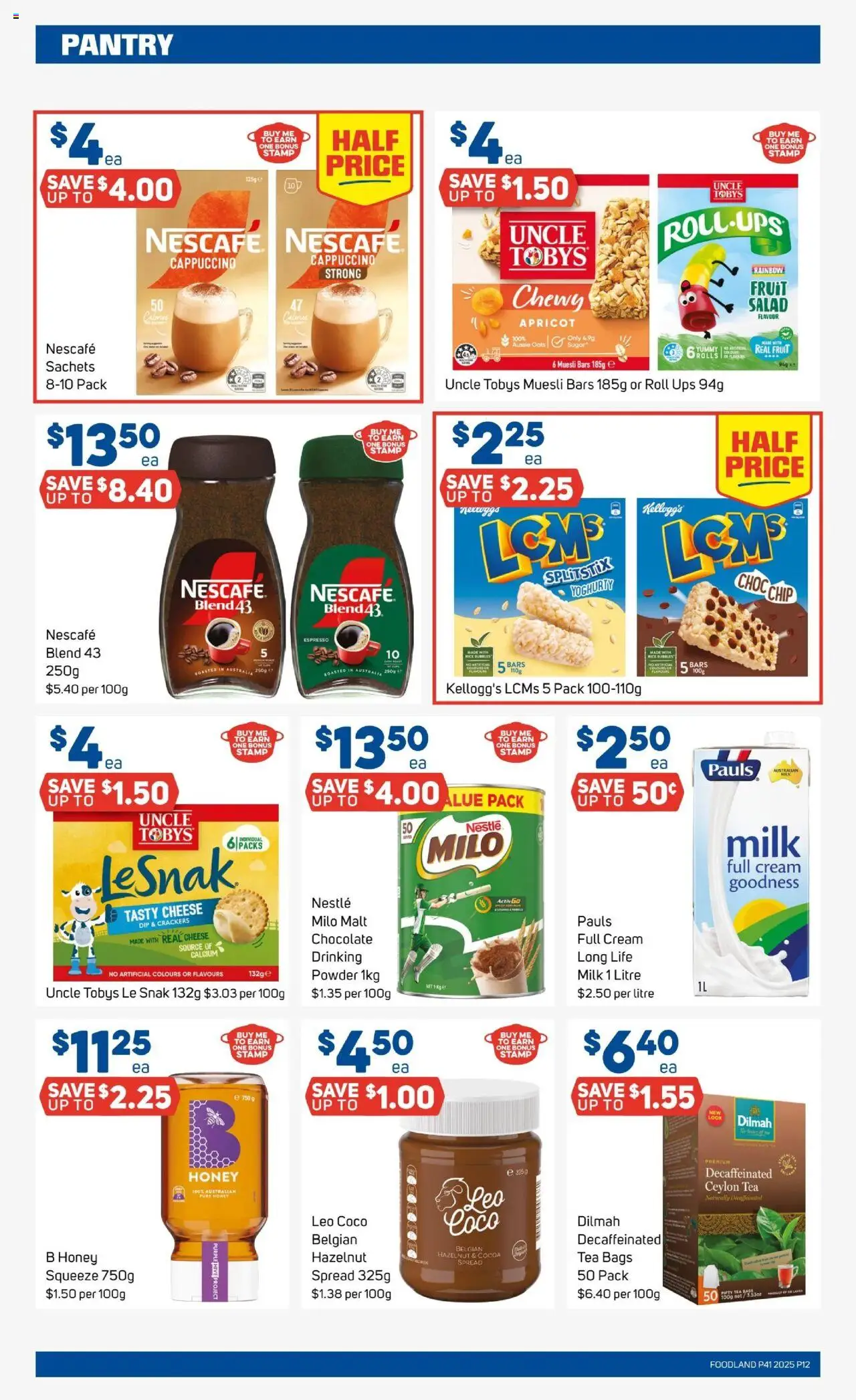 Foodland catalogue - valid from 08.10.2025 | Page: 10 | Products: Honey, Tea, Cream, Nescafe