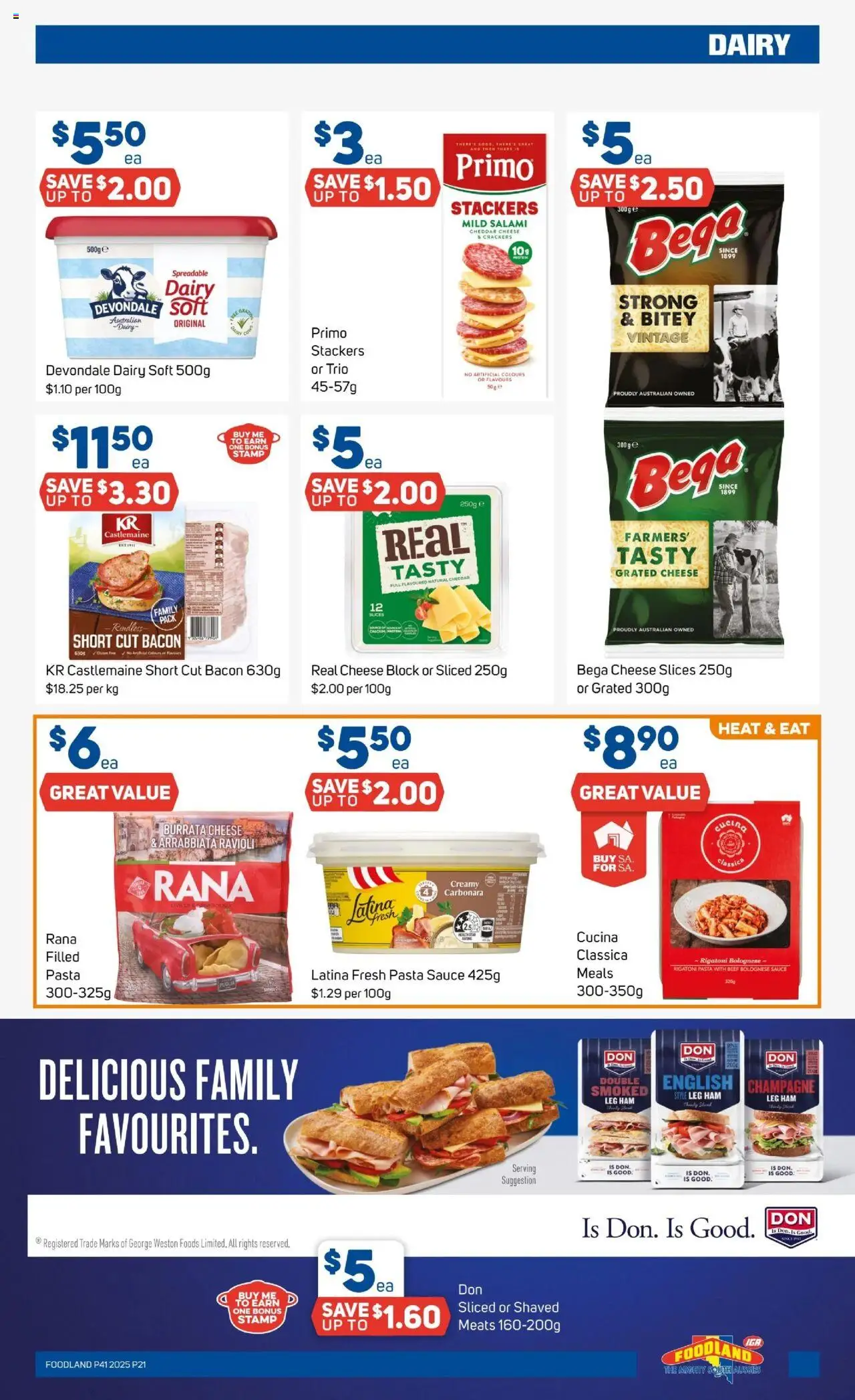 Foodland catalogue - valid from 08.10.2025 | Page: 19 | Products: Bacon, Crackers, Ham, Pasta