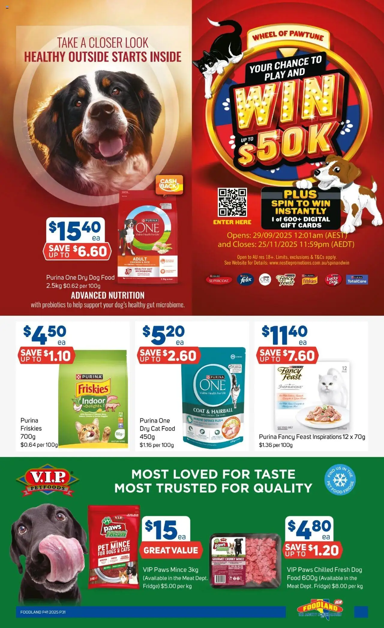 Foodland catalogue - valid from 08.10.2025 | Page: 29 | Products: Chicken, Meat, Dog food, Digital