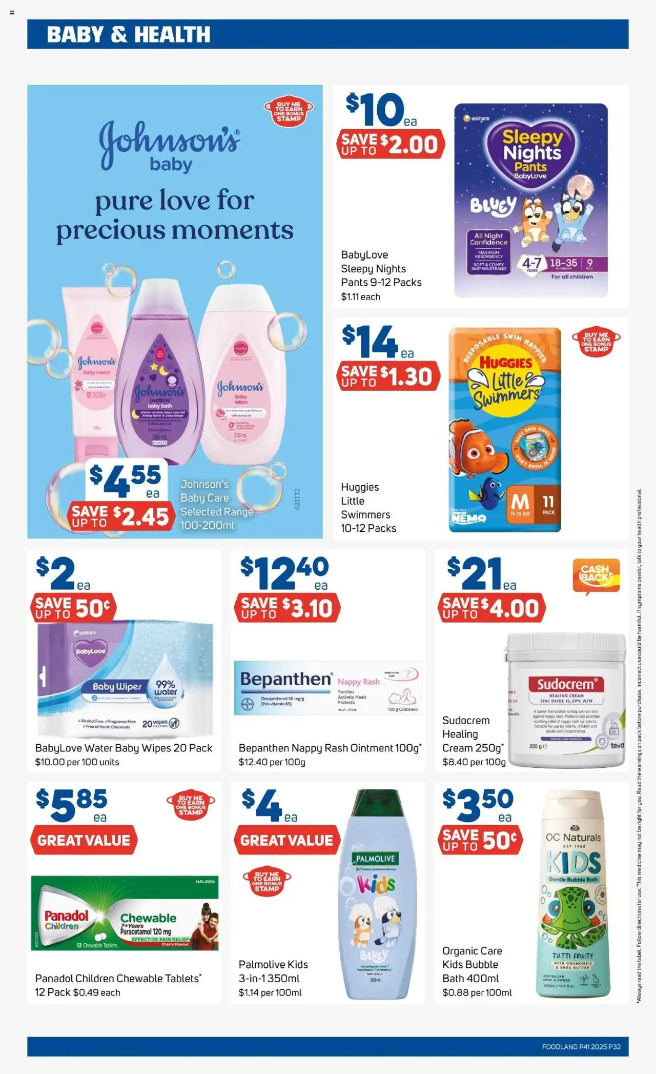 Foodland catalogue - valid from 08.10.2025 | Page: 30 | Products: Lotion, Water, Pants, Tablets