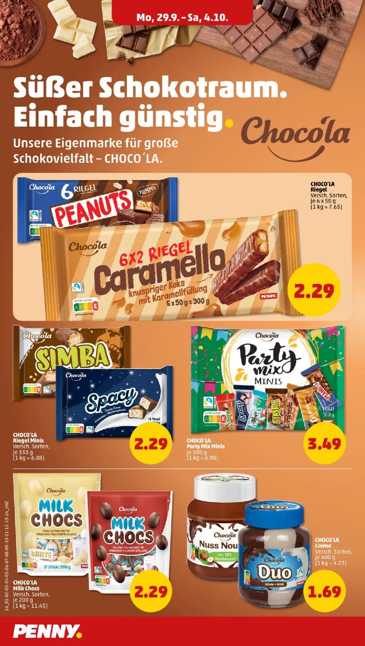 Penny - Nordrhein - Westfalen – gültig ab 29.09.2025 | Seite: 16 | Produkte: Milch, Schokolade, Creme
