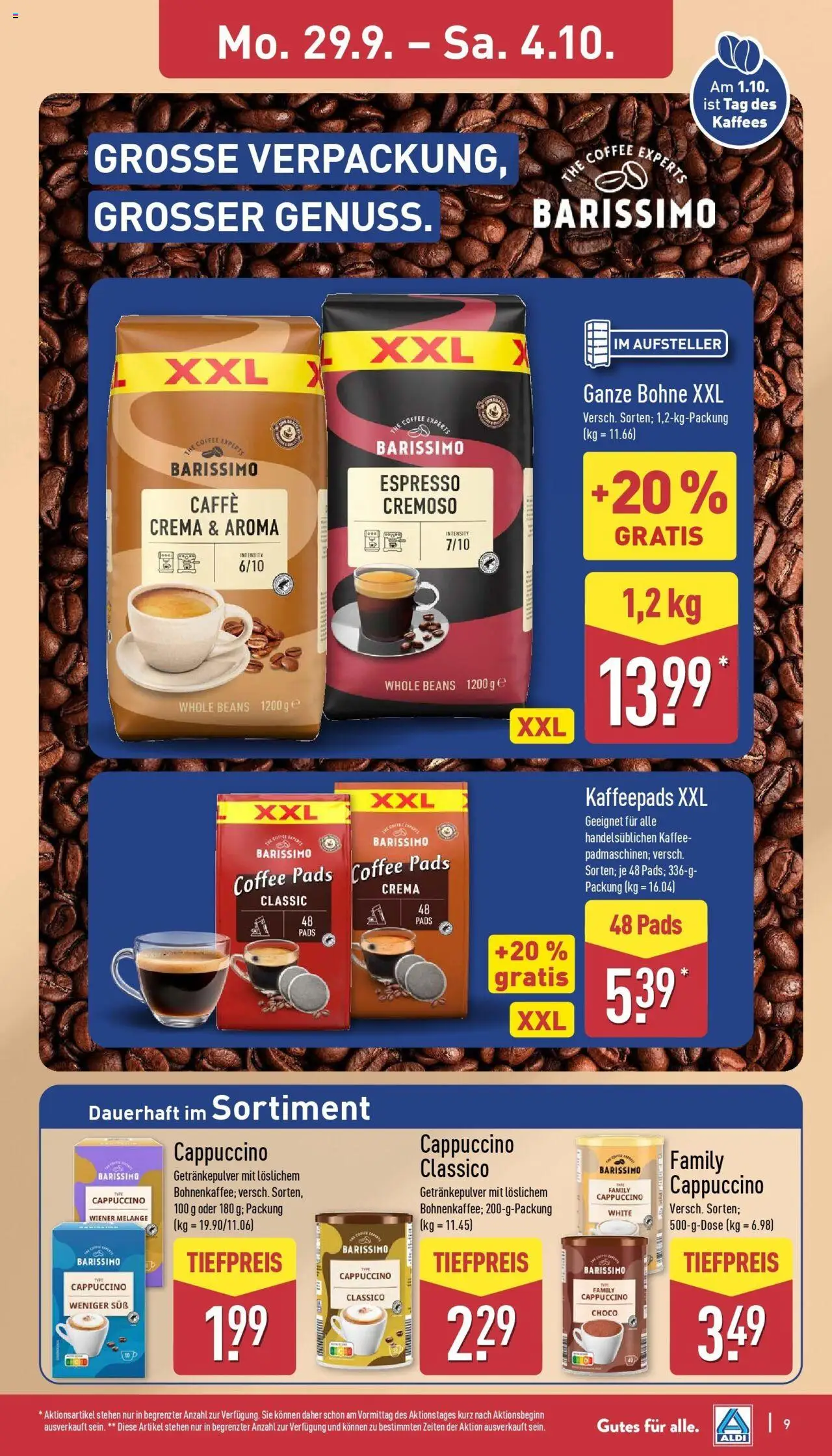 Aldi - ALDI Nord: Wochenangebote – gültig ab 28.09.2025 | Seite: 11 | Produkte: Kaffeepads, Kaffee