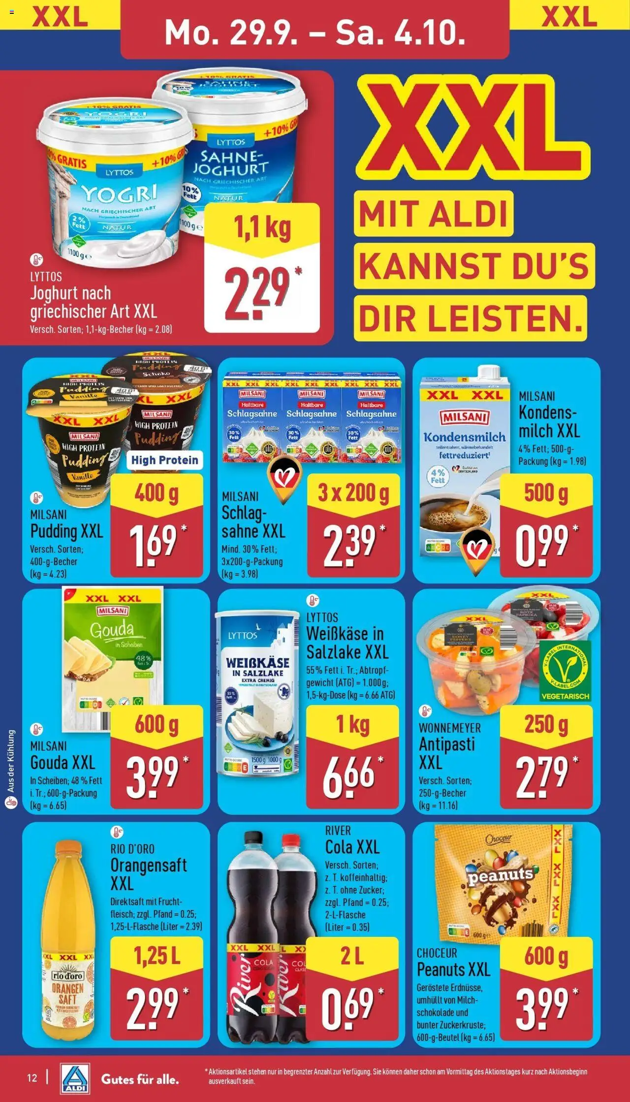 Aldi - ALDI Nord: Wochenangebote – gültig ab 28.09.2025 | Seite: 14 | Produkte: Schlagsahne, Orangen, Pudding, Sahne