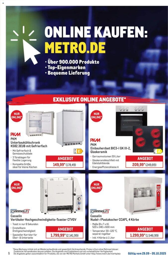 Metro Online: Wochen-Angebote (ab 29.09.2025) zum Blättern