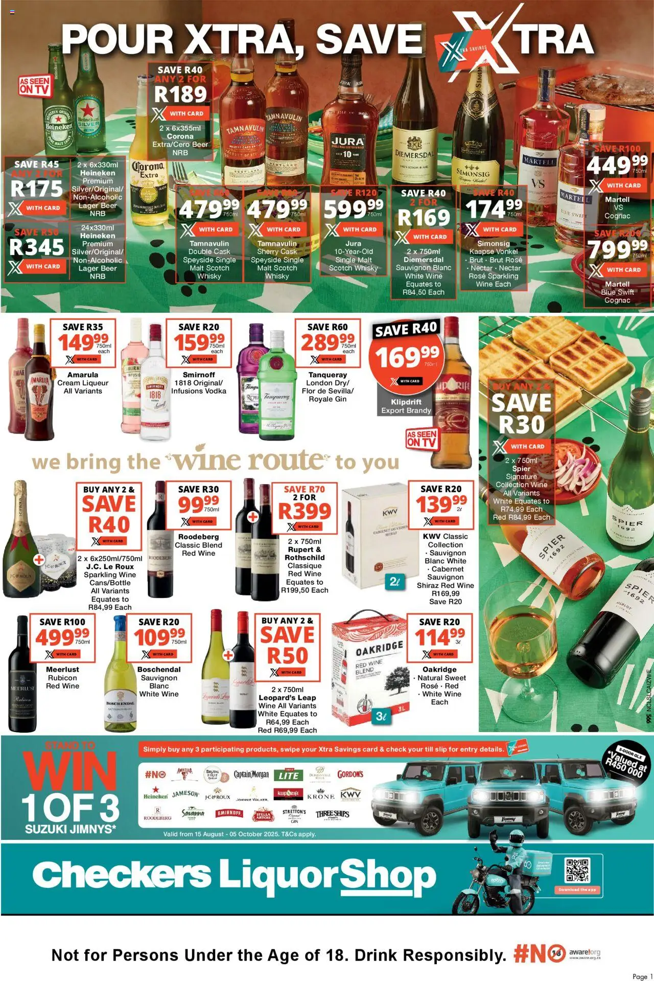 New Checkers catalogue – valid from 23.09.2025 | Page: 1 | Products: Beer, Cream, Vodka, Ensalada de quino