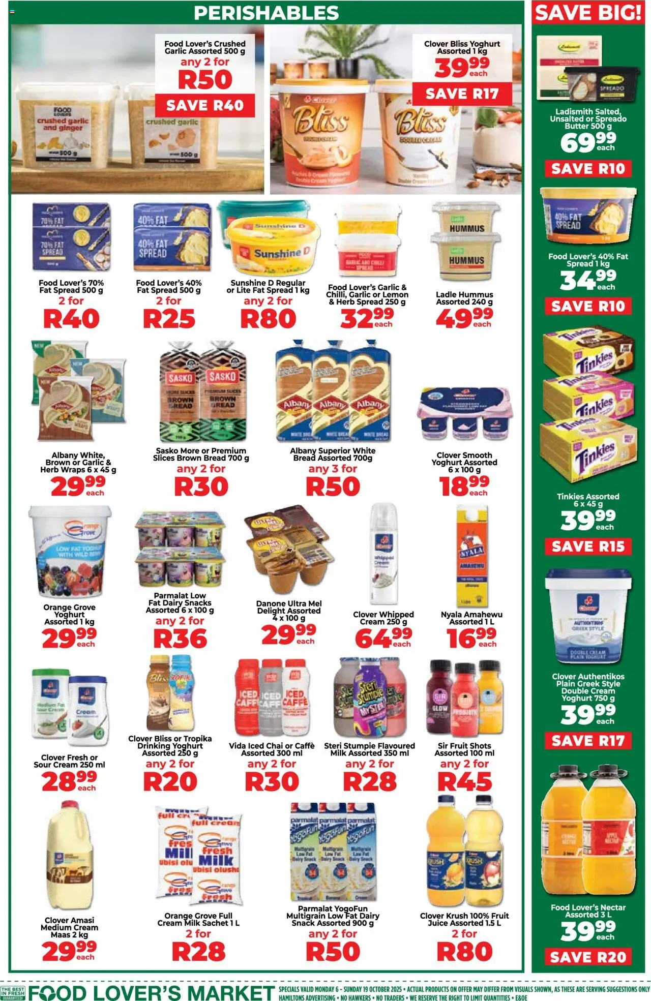 New Food Lover's Market catalogue – valid from 06.10.2025 | Page: 4 | Products: Yoghurt, Bread, Fruit, Garlic