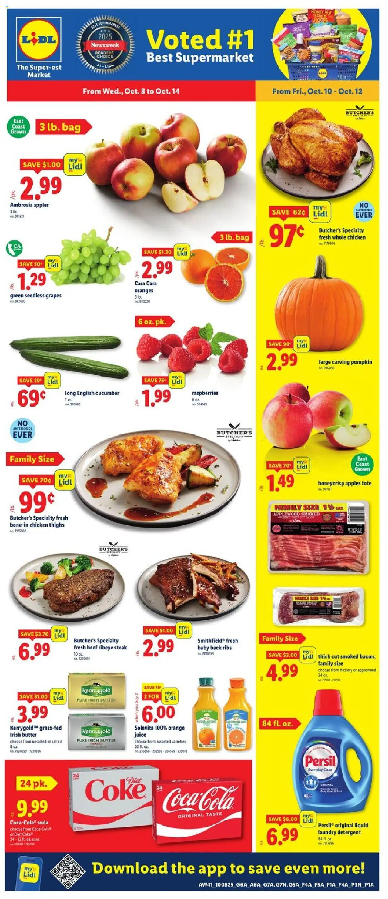 Lidl Weekly Ad - GA - valid from 08.10.2025 | Page: 1 | Products: Butter, Oranges, Beef, Pumpkin