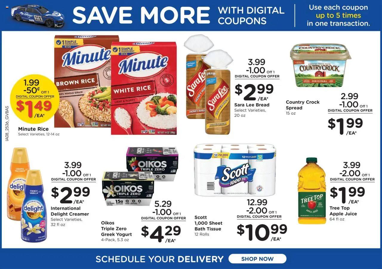 Kroger Ad - valid from 08.10.2025 | Page: 9 | Products: Butter, Yogurt, Juice, Rice Kroger Ad - valid from 08.10.2025 | Page: 9 | Products: Butter, Yogurt, Juice, Rice