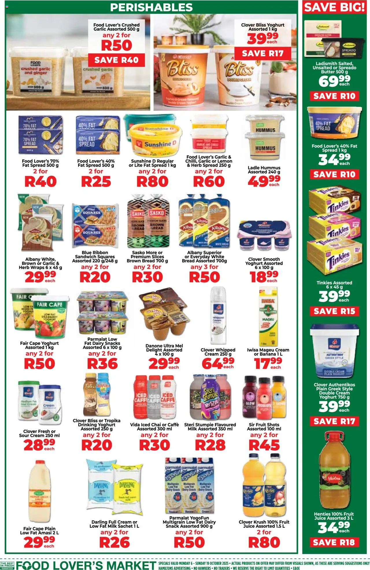 New Food Lover's Market catalogue – valid from 06.10.2025 | Page: 4 | Products: Yoghurt, Butter, Snacks, Lemon