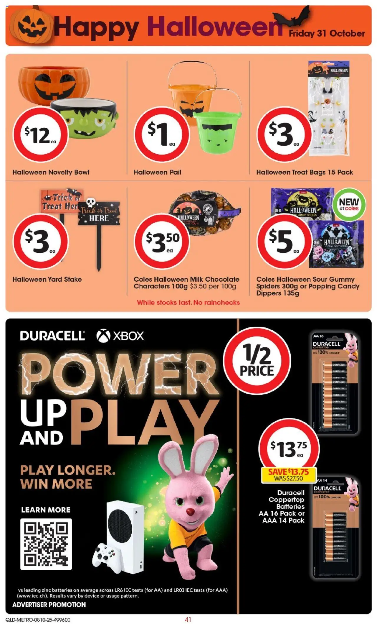 Coles catalogue - valid from 14.10.2025 | Page: 42 | Products: Chocolate, Batteries, Device, Zinc Coles catalogue - valid from 14.10.2025 | Page: 42 | Products: Chocolate, Batteries, Device, Zinc