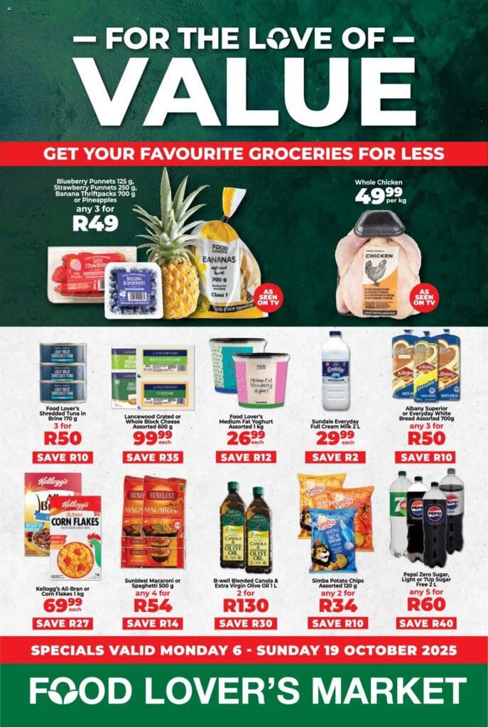 Food Lover's Market Eastern Cape - For the Love of Value (06/10/2025 - 19/10/2025) Online 6 Food Lover’s Market Eastern Cape – For the Love of Value (06/10/2025 – 19/10/2025) Online