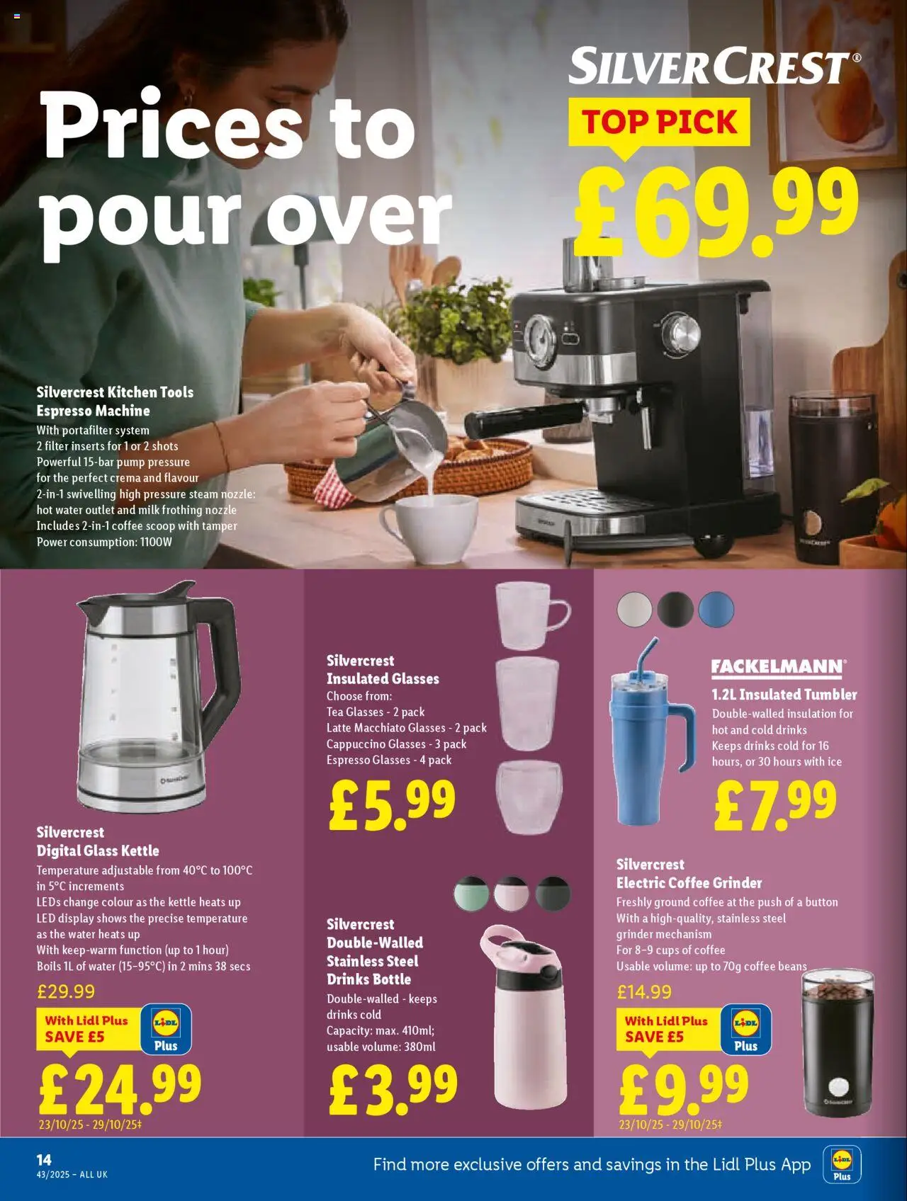 {H1} | Page: 14 | Products: Cappuccino, Milk, Tea, Grinder {H1} | Page: 14 | Products: Cappuccino, Milk, Tea, Grinder