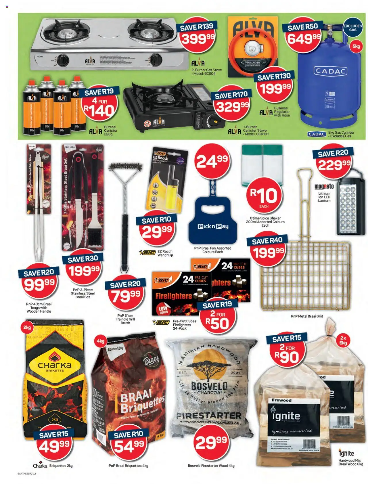 New Pick n Pay catalogue – valid from 20.10.2025 | Page: 2 | Products: Lantern, Stove, Brush, Gas stove