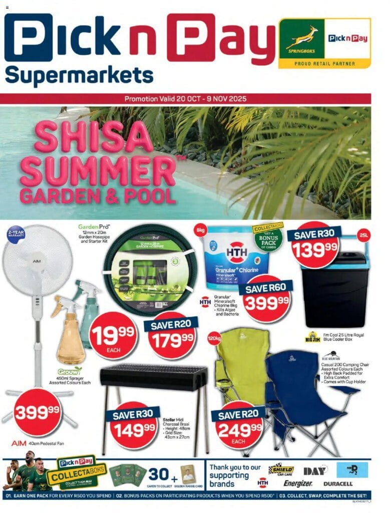 Pick n Pay – Pick n Pay Garden & Pool Specials (20/10/2025 – 09/11/2025) Online