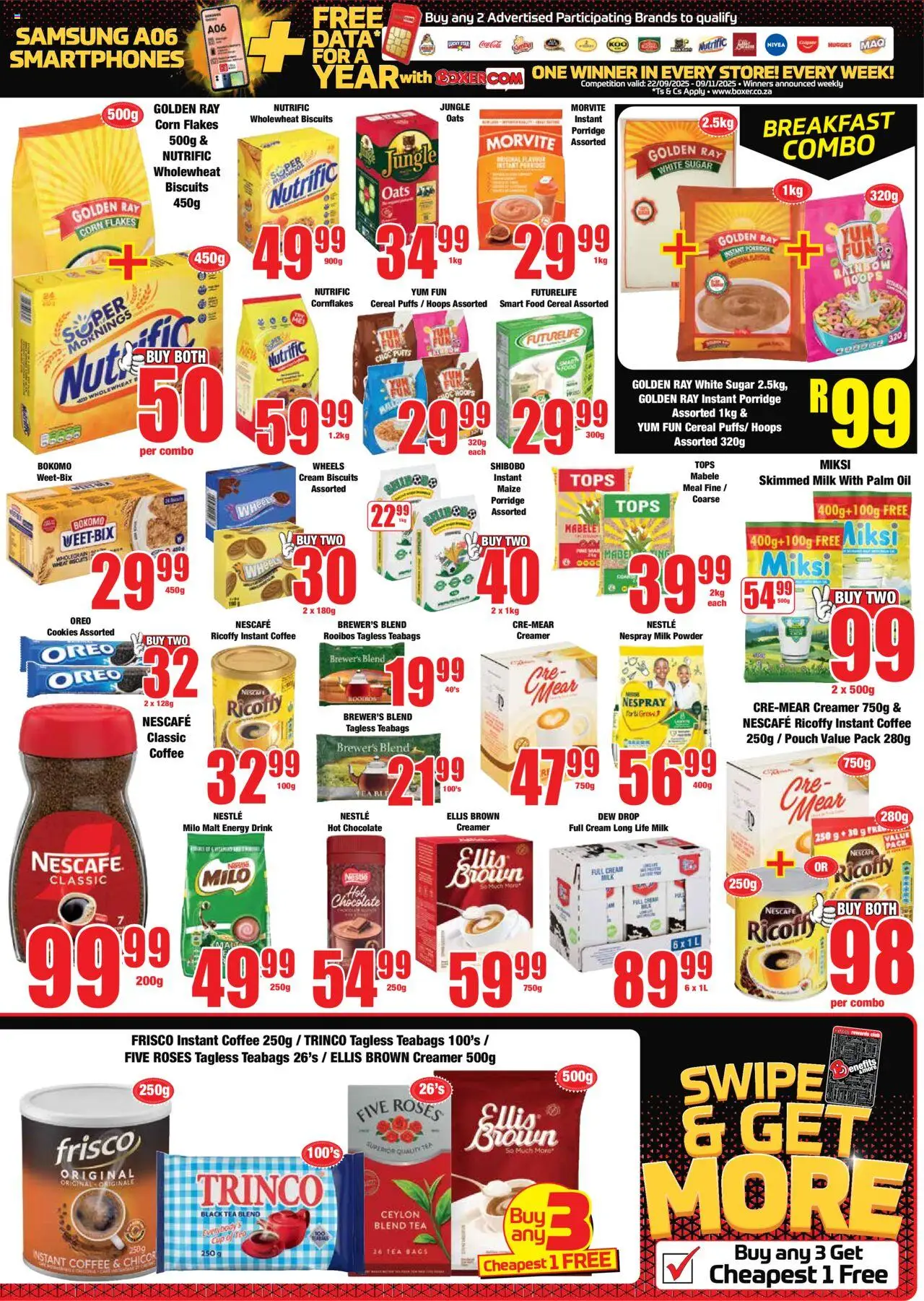 New Boxer catalogue – valid from 09.10.2025 | Page: 5 | Products: Oats, Creamer, Tea, Sugar