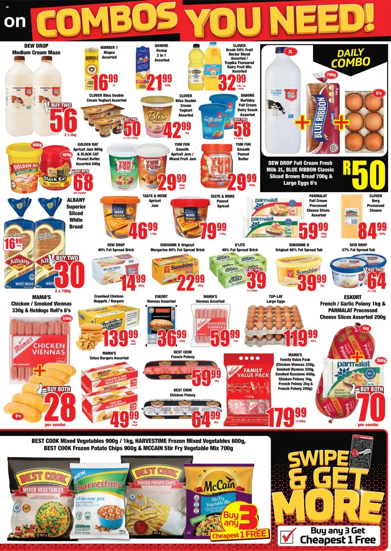 New Boxer catalogue – valid from 09.10.2025 | Page: 3 | Products: Milk, Eggs, Burgers, Vegetables