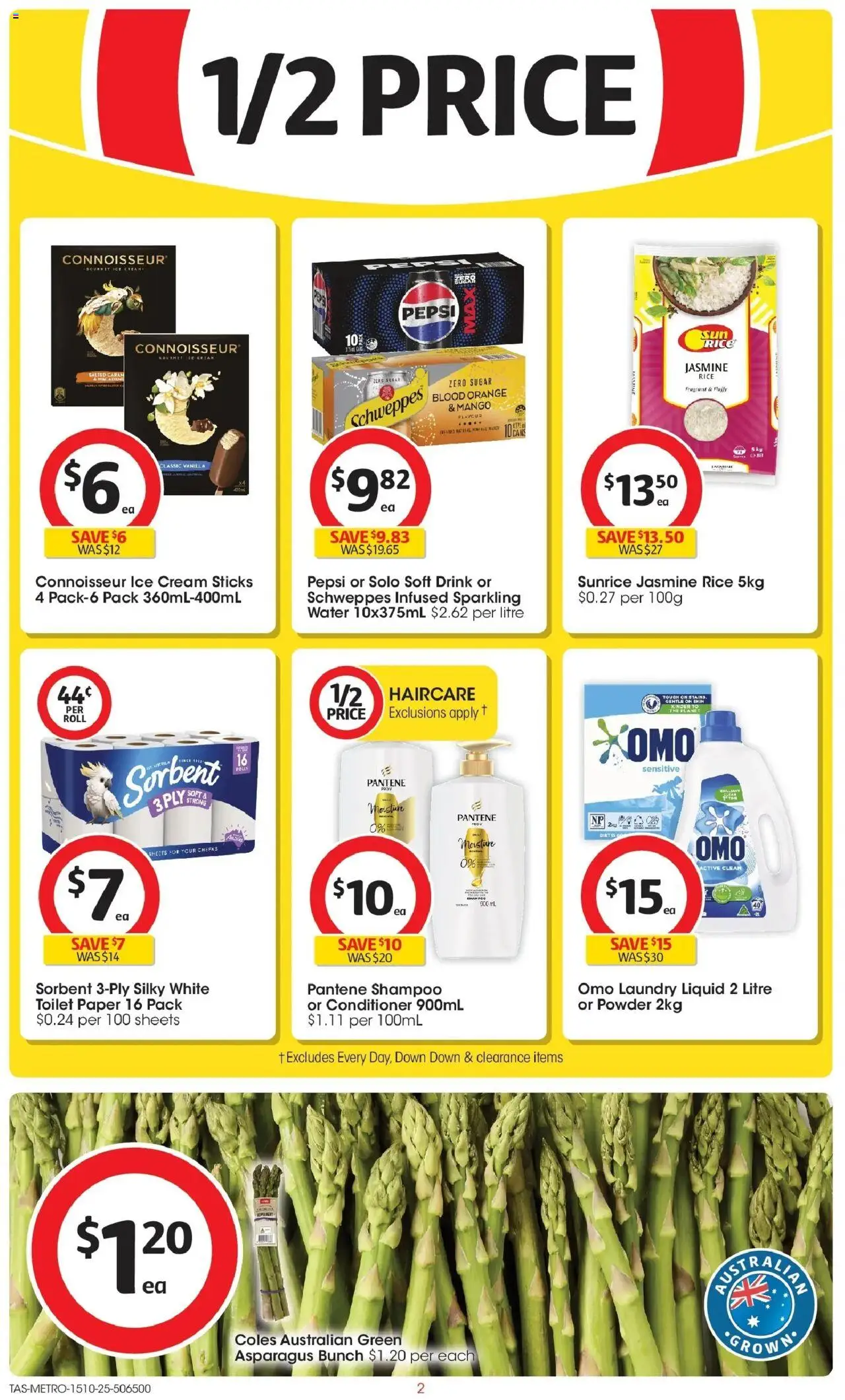 Coles catalogue - valid from 15.10.2025 | Page: 2 | Products: Toilet, Powder, Shampoo, Sugar