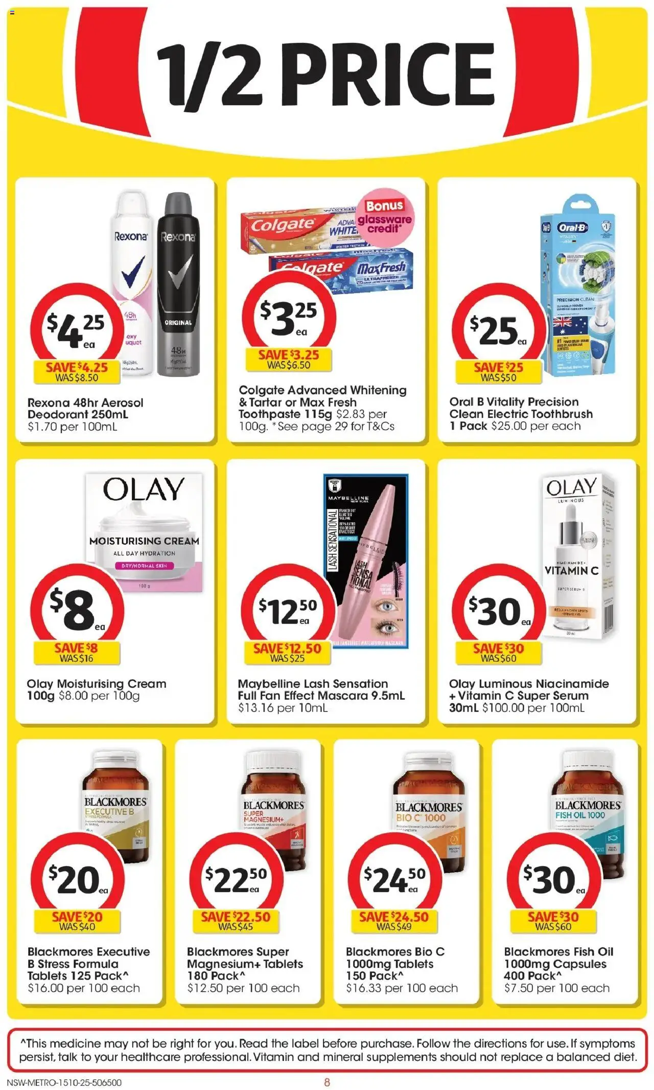 Coles catalogue - valid from 15.10.2025 | Page: 8 | Products: Mascara, Fish, Fish oil, Tablets Coles catalogue - valid from 15.10.2025 | Page: 8 | Products: Mascara, Fish, Fish oil, Tablets