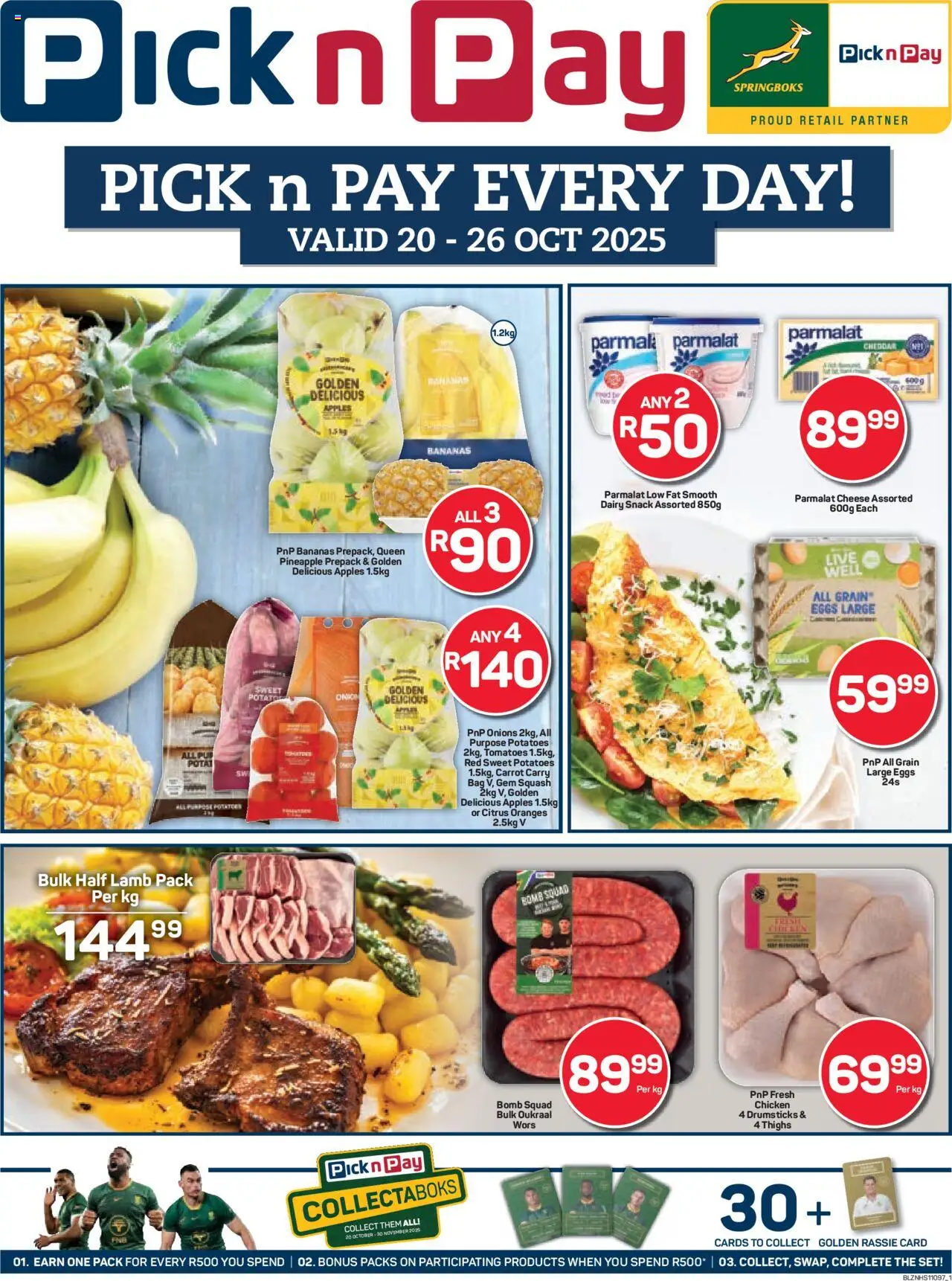 New Pick n Pay catalogue – valid from 20.10.2025 | Page: 1 | Products: Bag, Cheese, Oranges, Potatoes