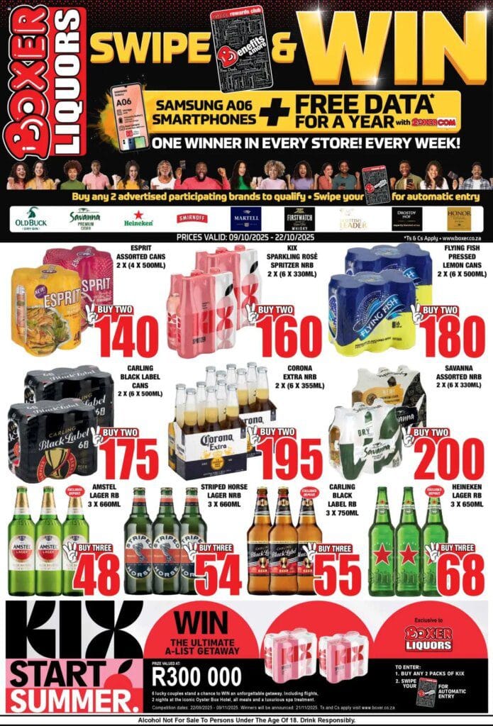 Boxer Liquor Specials (09/10/2025 – 22/10/2025) Online