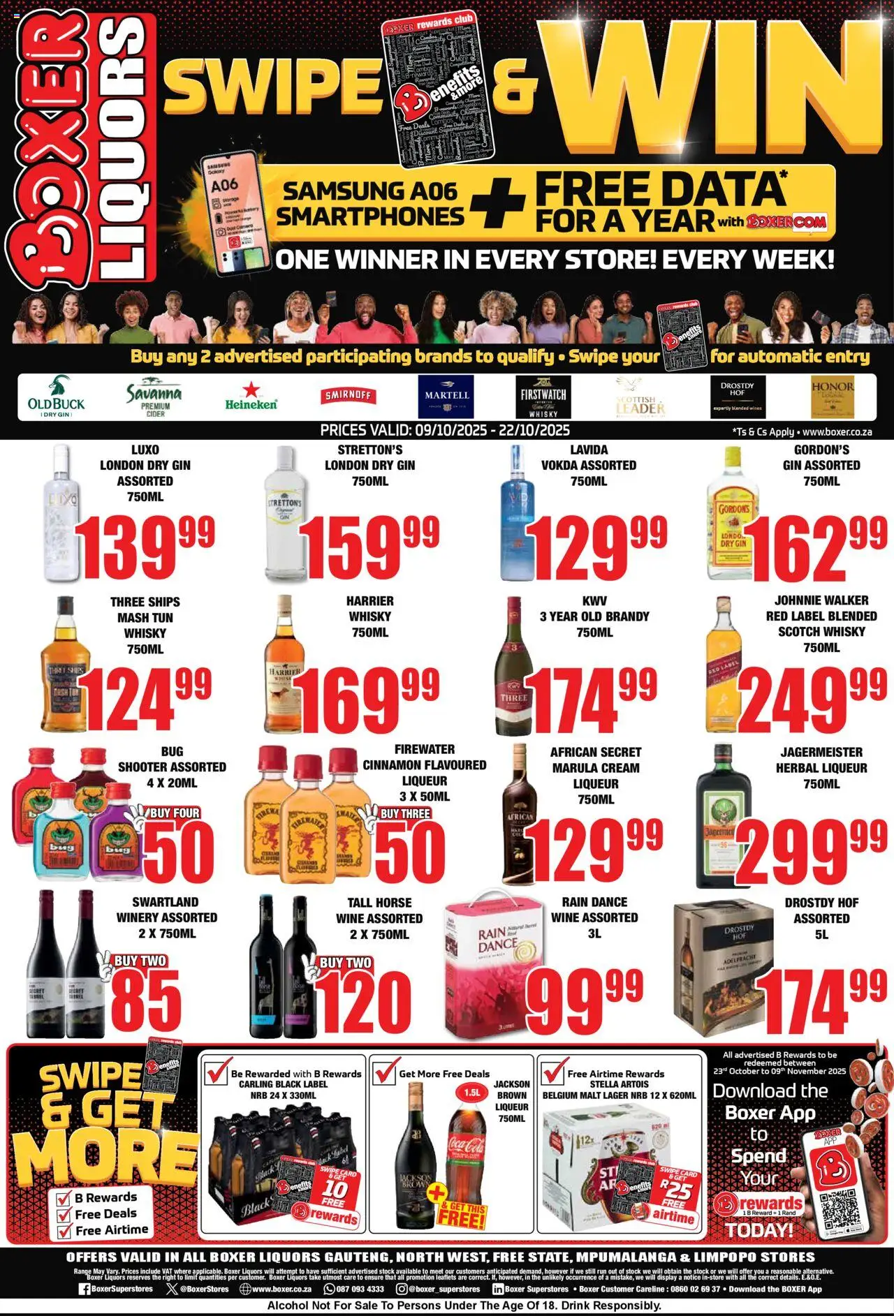 New Boxer catalogue – valid from 09.10.2025 | Page: 2 | Products: Brandy, Wine, Gin, Cream
