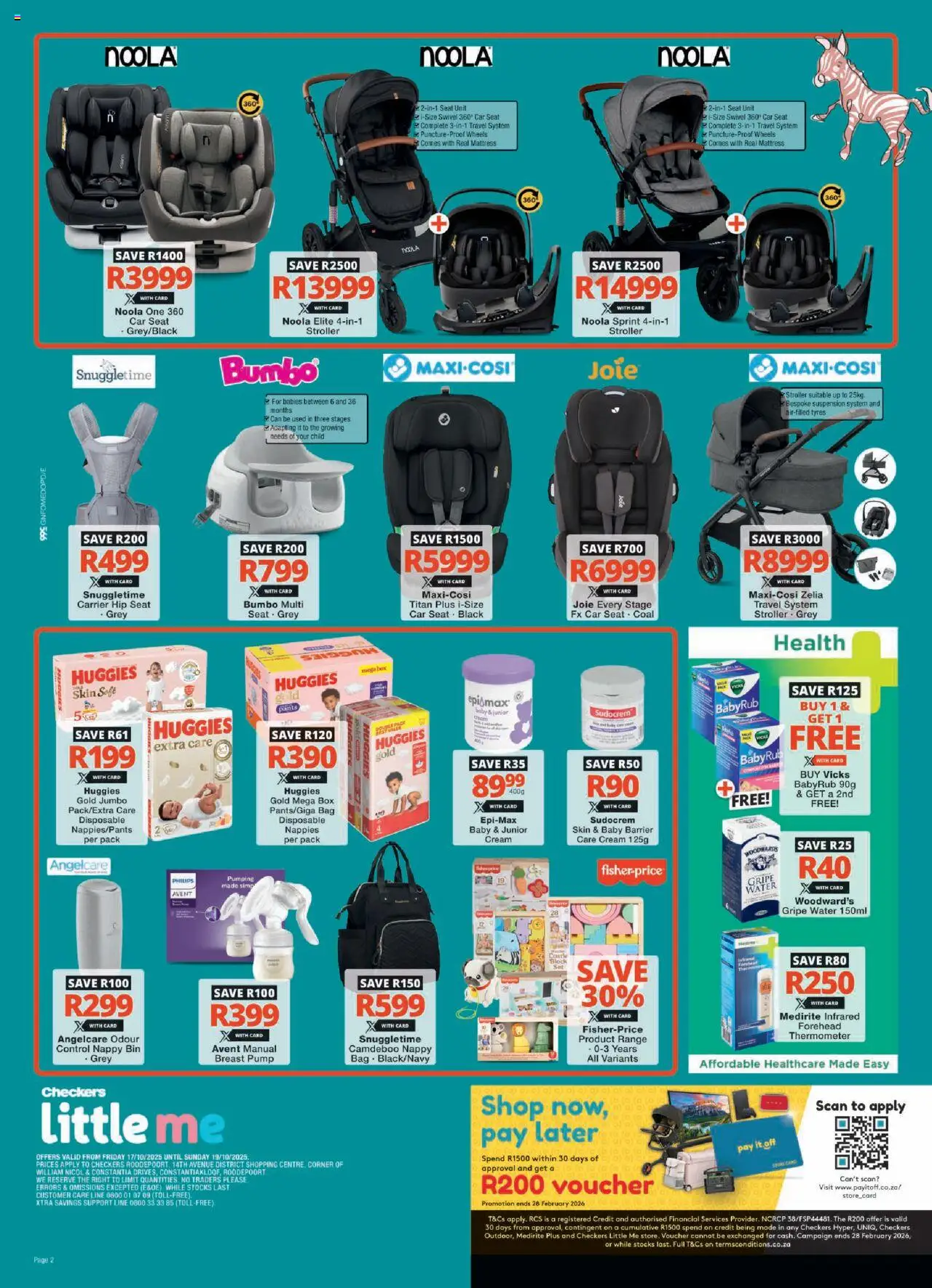 New Checkers catalogue – valid from 17.10.2025 | Page: 2 | Products: Mattress, Box, Water, Nappies