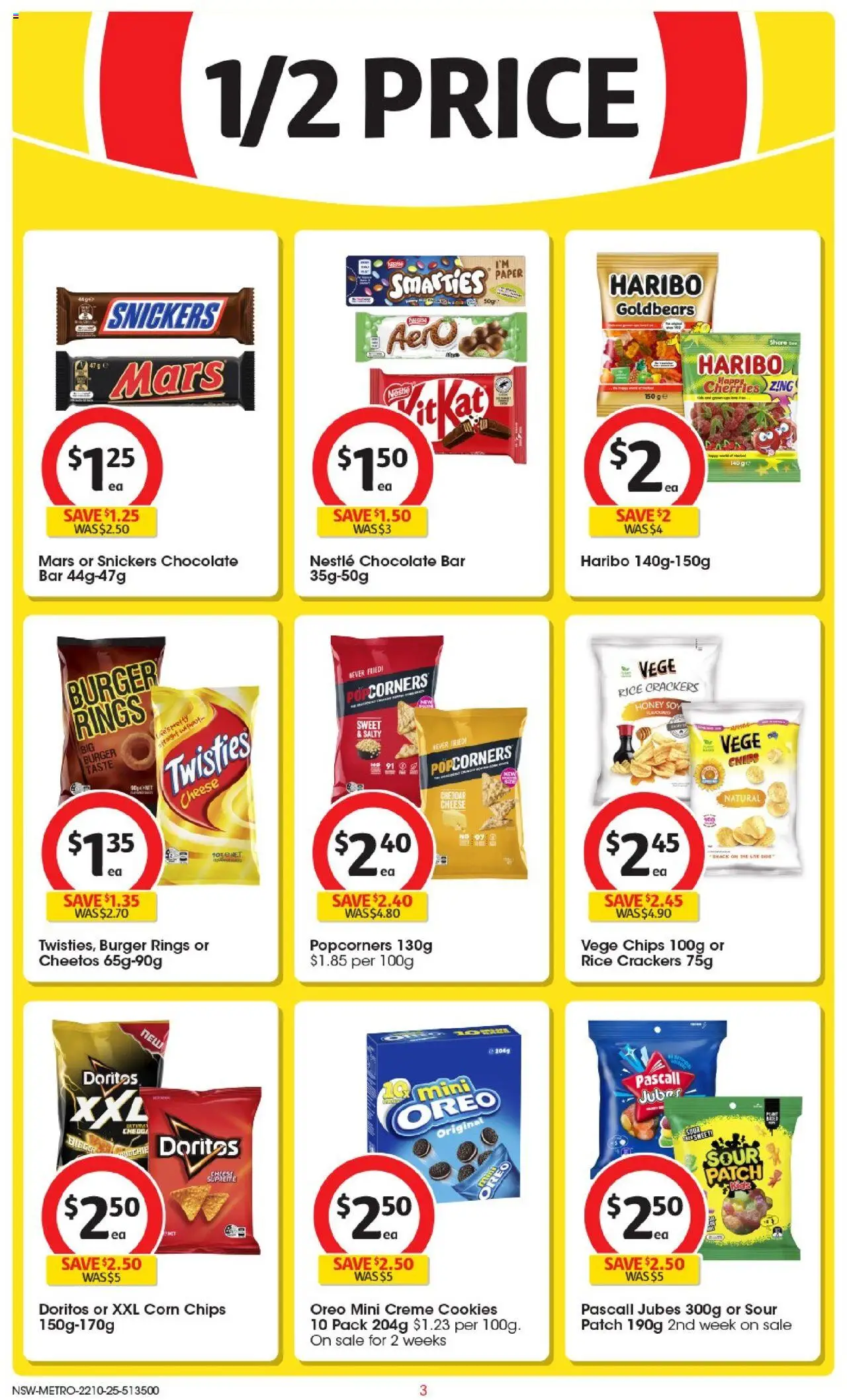 Coles catalogue - valid from 22.10.2025 | Page: 3 | Products: Cherries, Crackers, Honey, Rice Coles catalogue - valid from 22.10.2025 | Page: 3 | Products: Cherries, Crackers, Honey, Rice