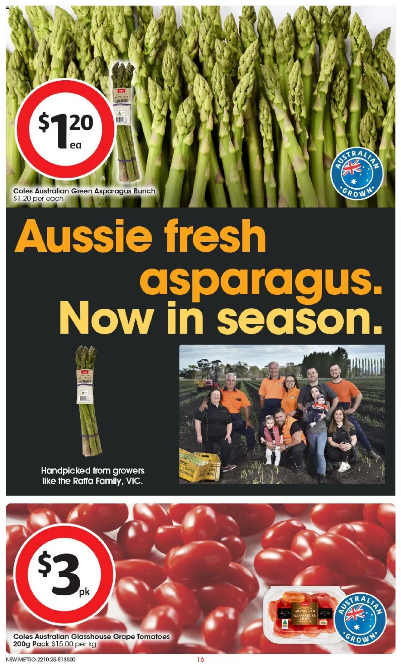Coles catalogue - valid from 22.10.2025 | Page: 16 | Products: Tomatoes Coles catalogue - valid from 22.10.2025 | Page: 16 | Products: Tomatoes