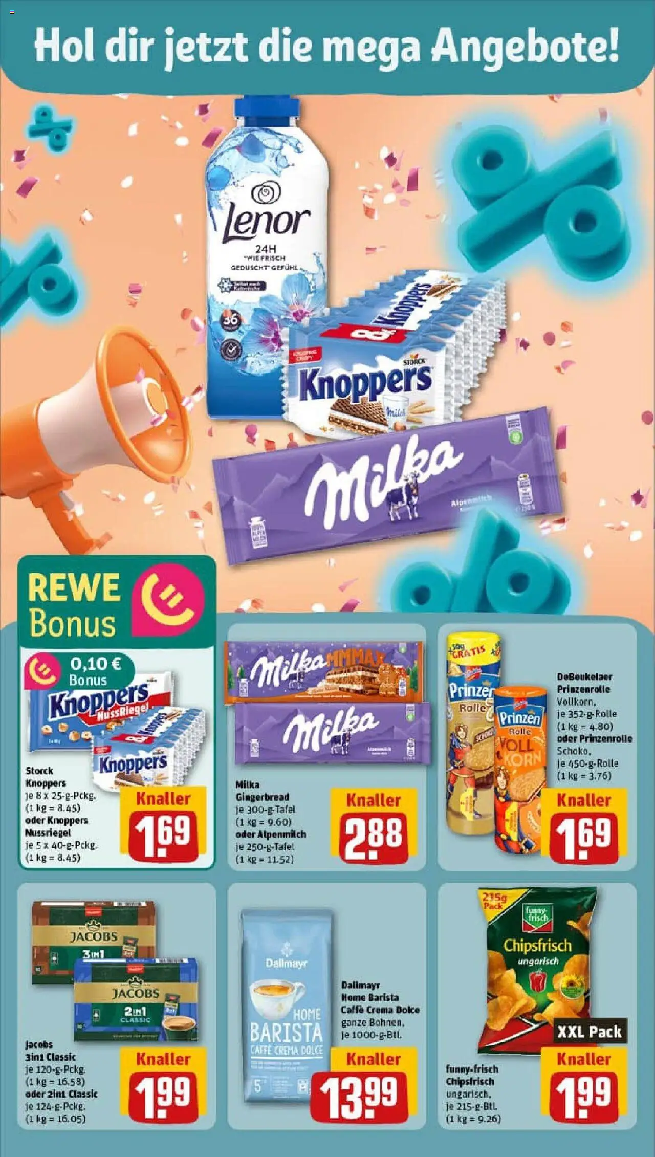 Rewe prospekt Fronhausen	 – gültig ab 29.09.2025 | Seite: 6 | Produkte: Lenor, Funny frisch, Milka, Dallmayr