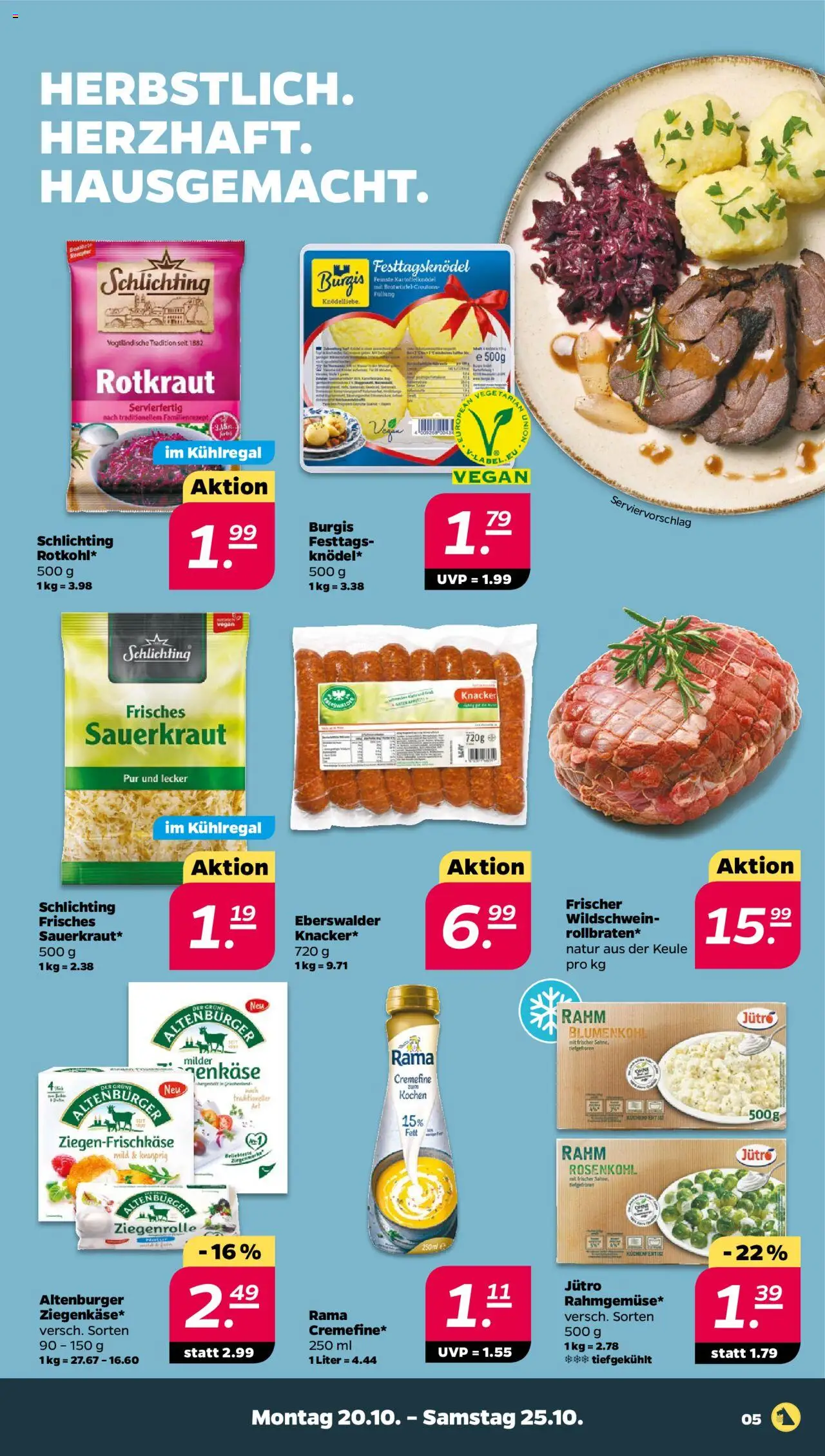 Netto Prospekt – gültig ab 20.10.2025 | Seite: 5 | Produkte: Rama, Blumenkohl, Sahne Netto Prospekt – gültig ab 20.10.2025 | Seite: 5 | Produkte: Rama, Blumenkohl, Sahne
