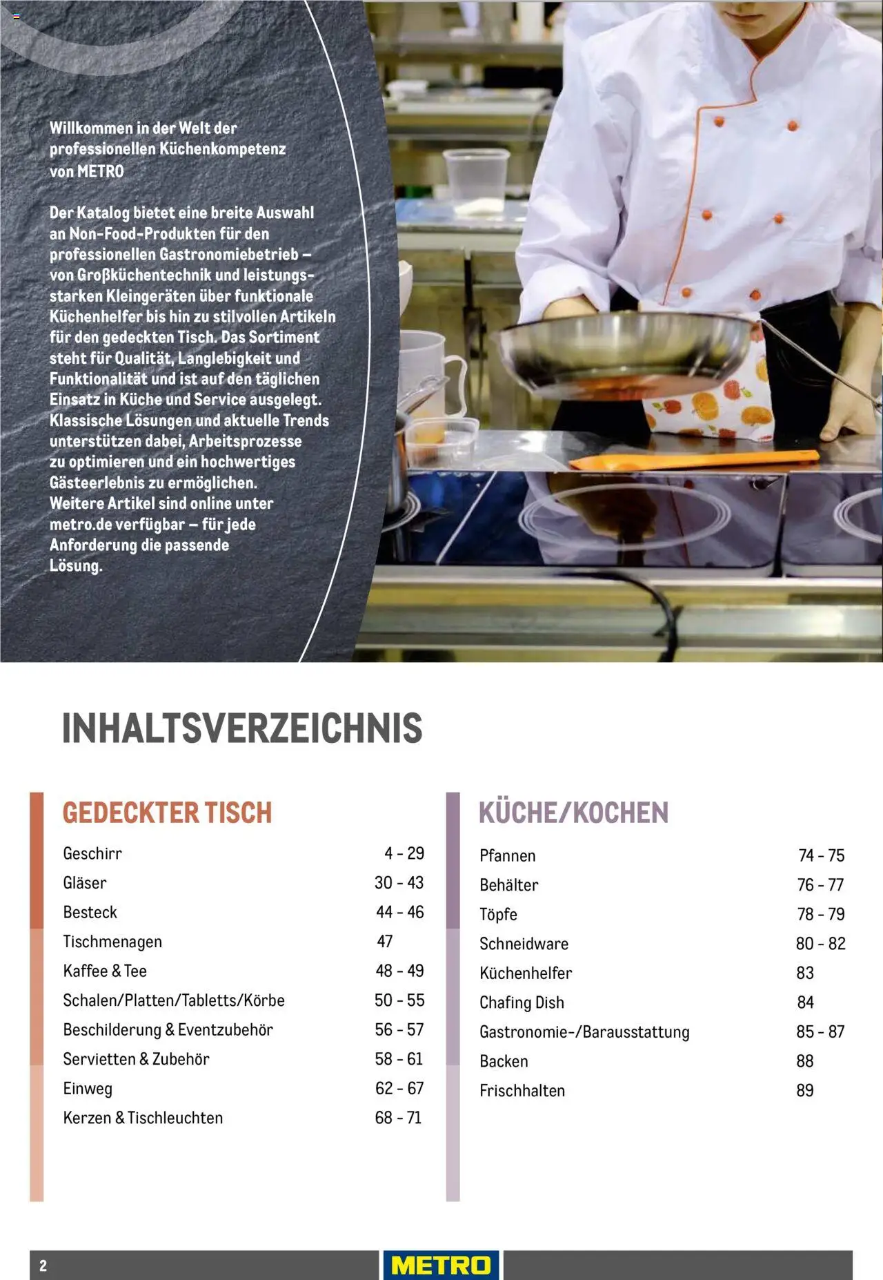 Metro Non Food Sortiment – gültig ab 01.10.2025 | Seite: 2 | Produkte: Kaffee, Tisch, Küche, Tee