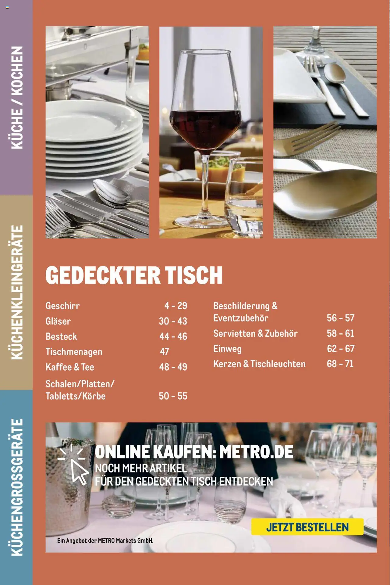 Metro Non Food Sortiment – gültig ab 01.10.2025 | Seite: 4 | Produkte: Kaffee, Tisch, Küche, Tee
