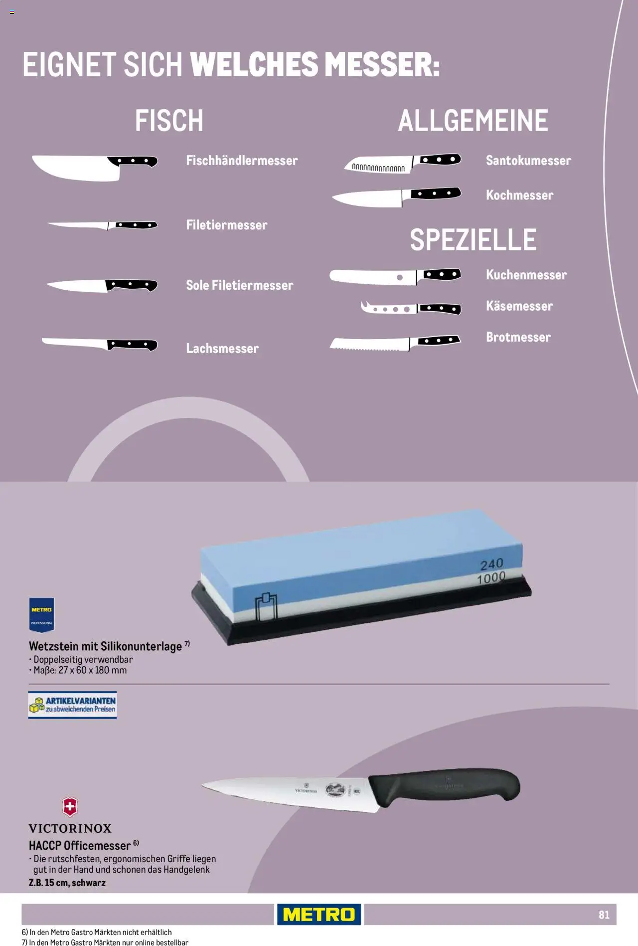 Metro Non Food Sortiment – gültig ab 01.10.2025 | Seite: 81 | Produkte: Fisch
