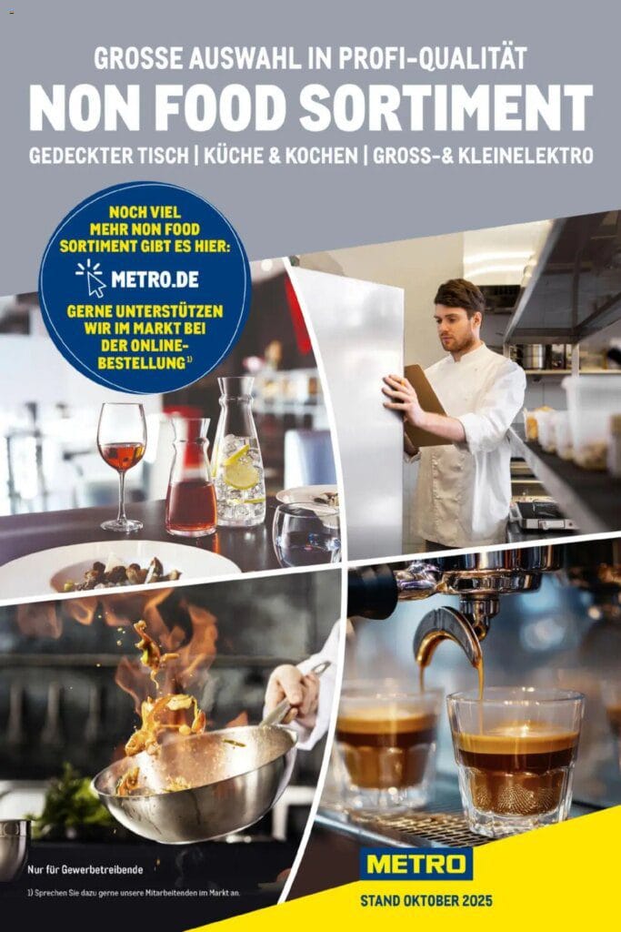 Metro Non Food Sortiment (ab 01.10.2025) zum Blättern