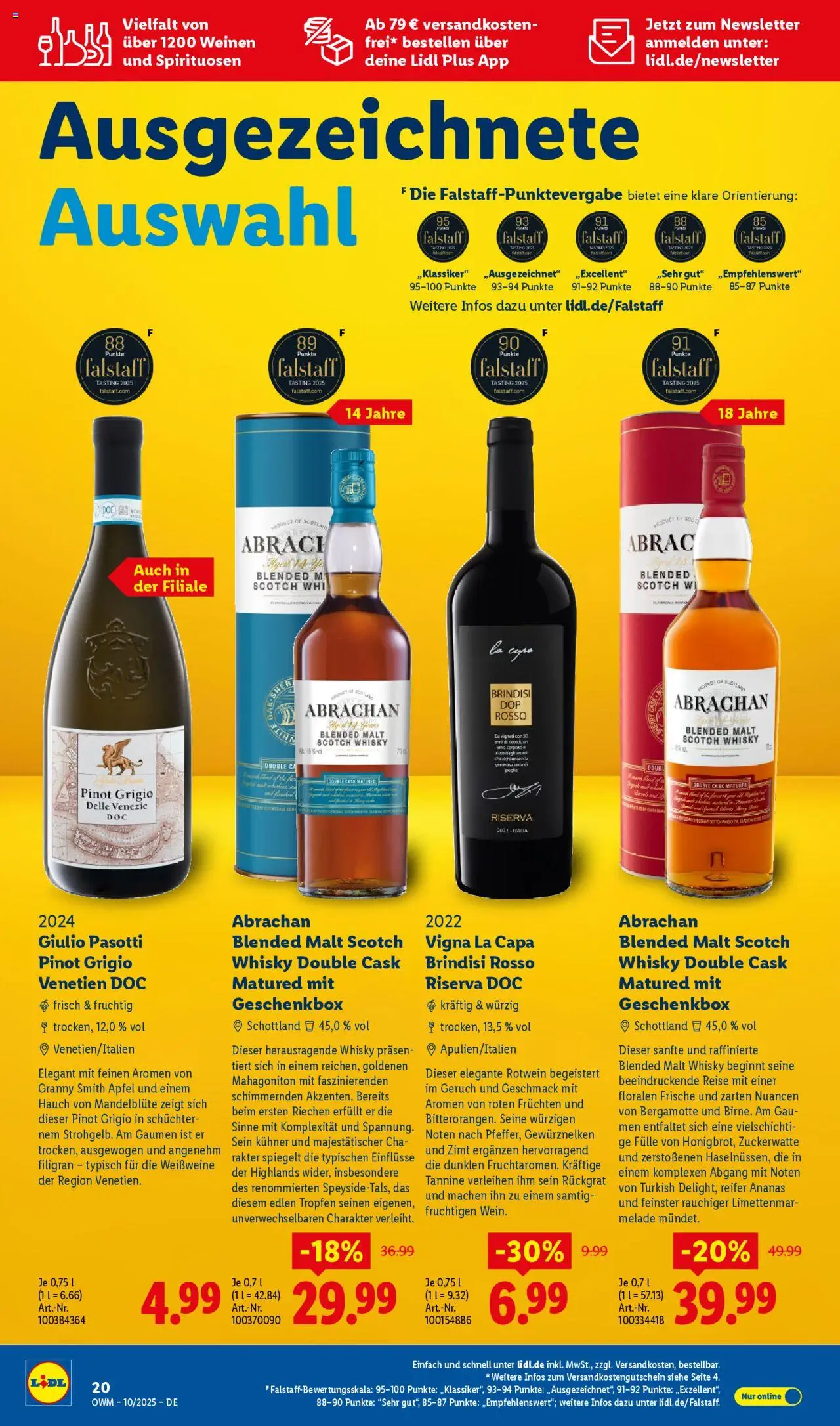 Lidl Wein & Spirituosen im Onlineshop – gültig ab 01.10.2025 | Seite: 20 | Produkte: Whisky, Rotwein, Äpfel, Ananas Lidl Wein & Spirituosen im Onlineshop – gültig ab 01.10.2025 | Seite: 20 | Produkte: Whisky, Rotwein, Äpfel, Ananas