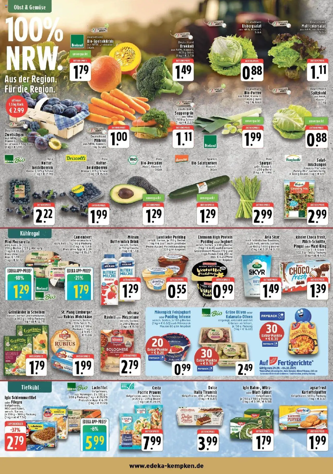 Edeka prospekt Krefeld – gültig ab 28.09.2025 | Seite: 4 | Produkte: Zwetschgen, Eisbergsalat, Mohren, Brokkoli Edeka prospekt Krefeld – gültig ab 28.09.2025 | Seite: 4 | Produkte: Zwetschgen, Eisbergsalat, Mohren, Brokkoli