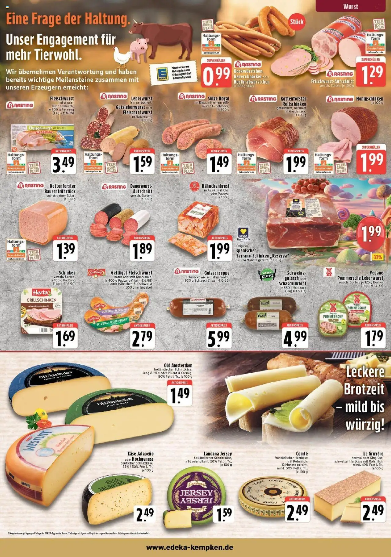 Edeka prospekt Krefeld – gültig ab 28.09.2025 | Seite: 3 | Produkte: Küche, Wurst, Schinken, Hahnchenbrust Edeka prospekt Krefeld – gültig ab 28.09.2025 | Seite: 3 | Produkte: Küche, Wurst, Schinken, Hahnchenbrust