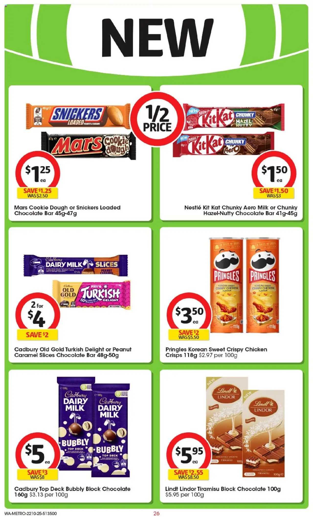 Coles catalogue - valid from 22.10.2025 | Page: 26 | Products: Milk, Dairy, Chocolate, Chicken