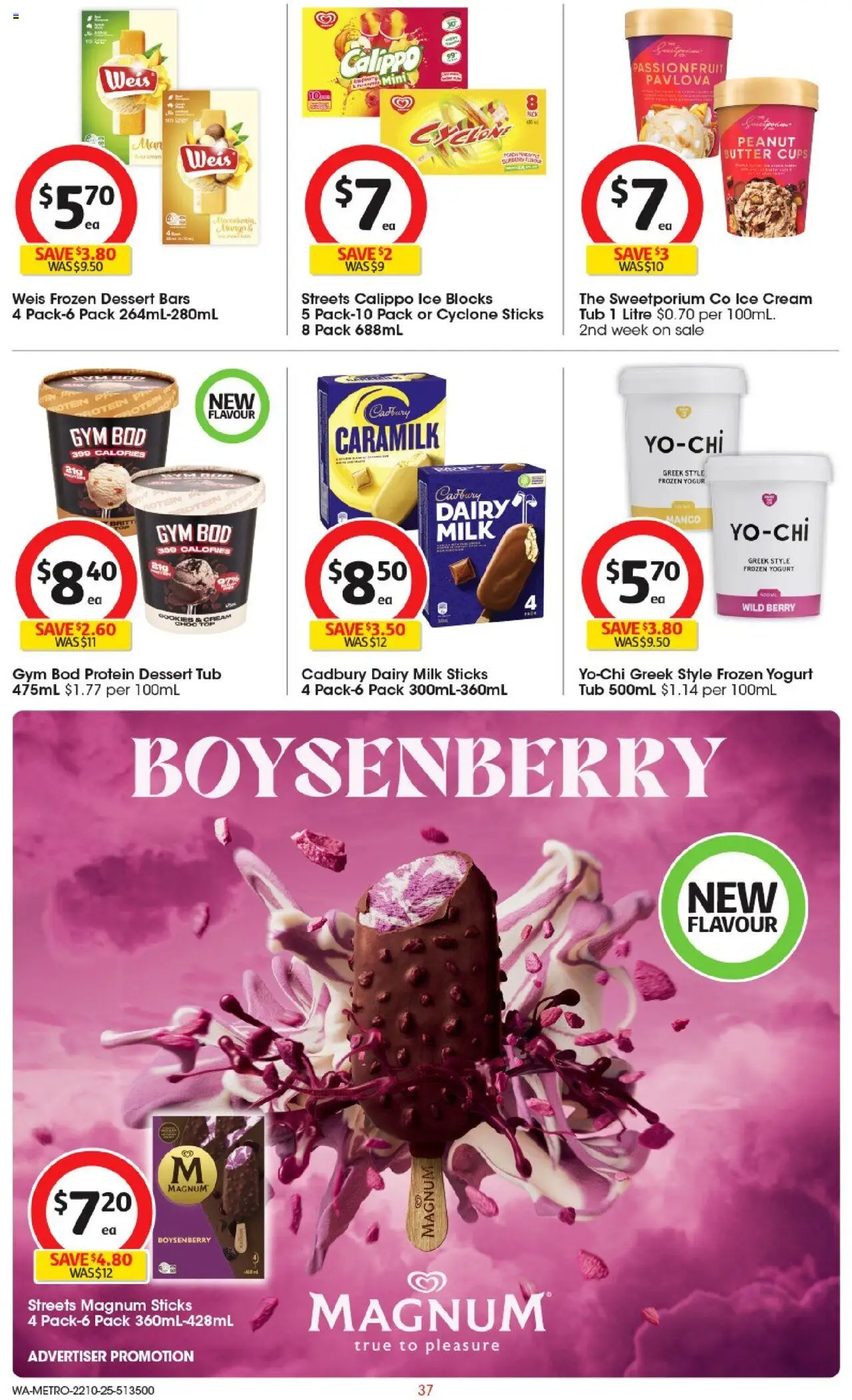 Coles catalogue - valid from 22.10.2025 | Page: 37 | Products: Cups, Butter, Ice cream, Mango