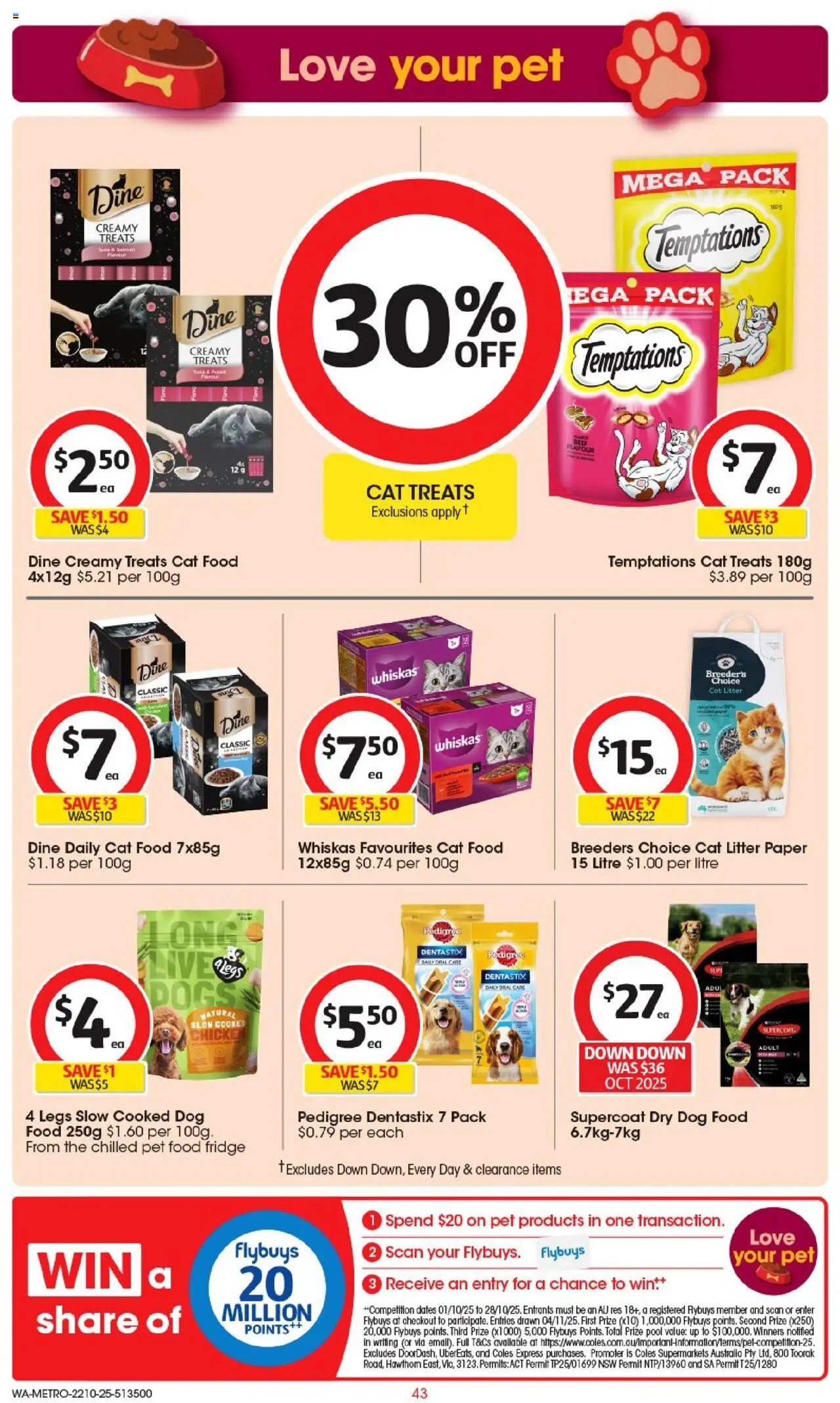 Coles catalogue - valid from 22.10.2025 | Page: 43 | Products: Chicken, Dog food, Tuna, Fridge