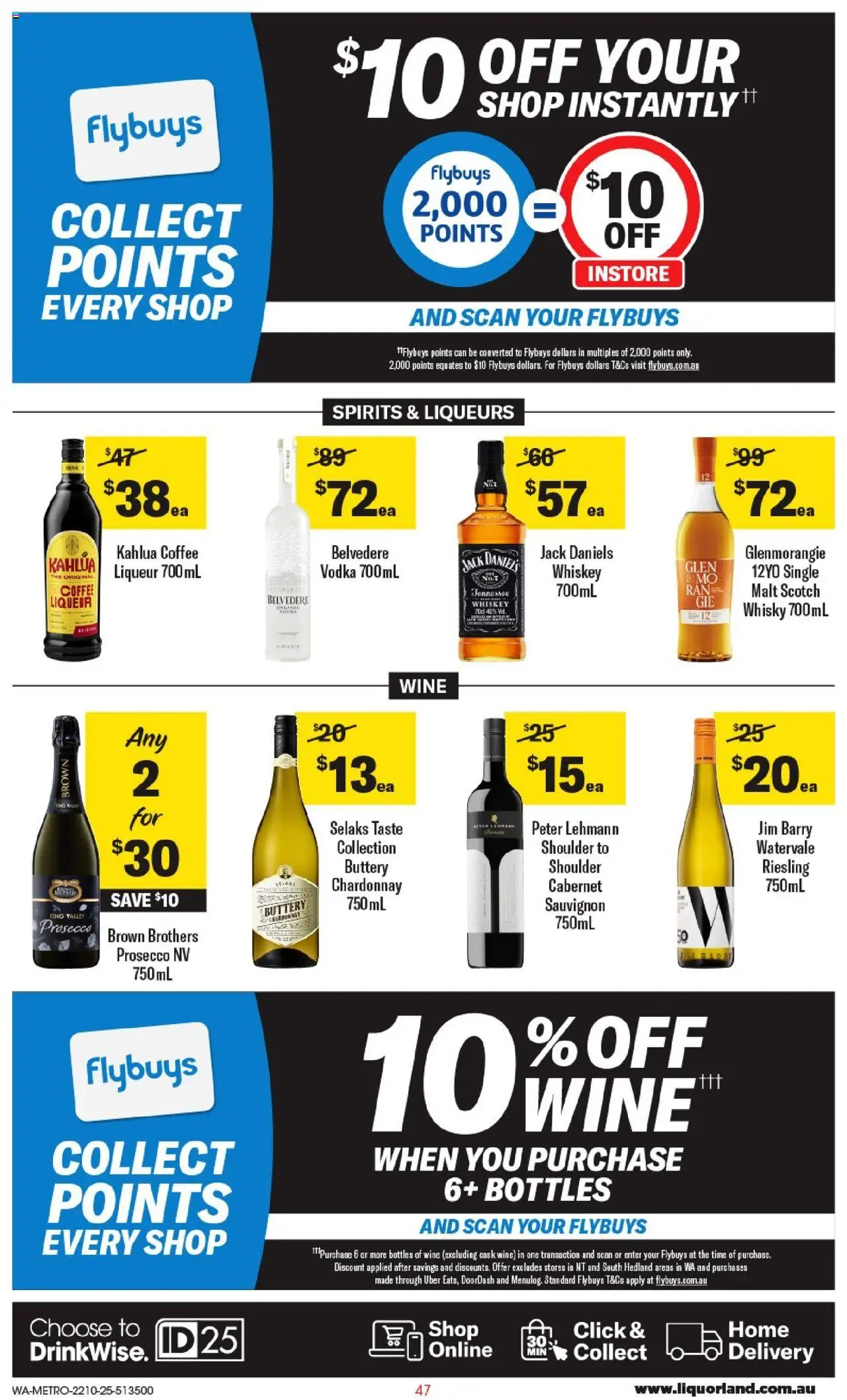Coles catalogue - valid from 22.10.2025 | Page: 47 | Products: Coffee, Wine, Whiskey, Scotch