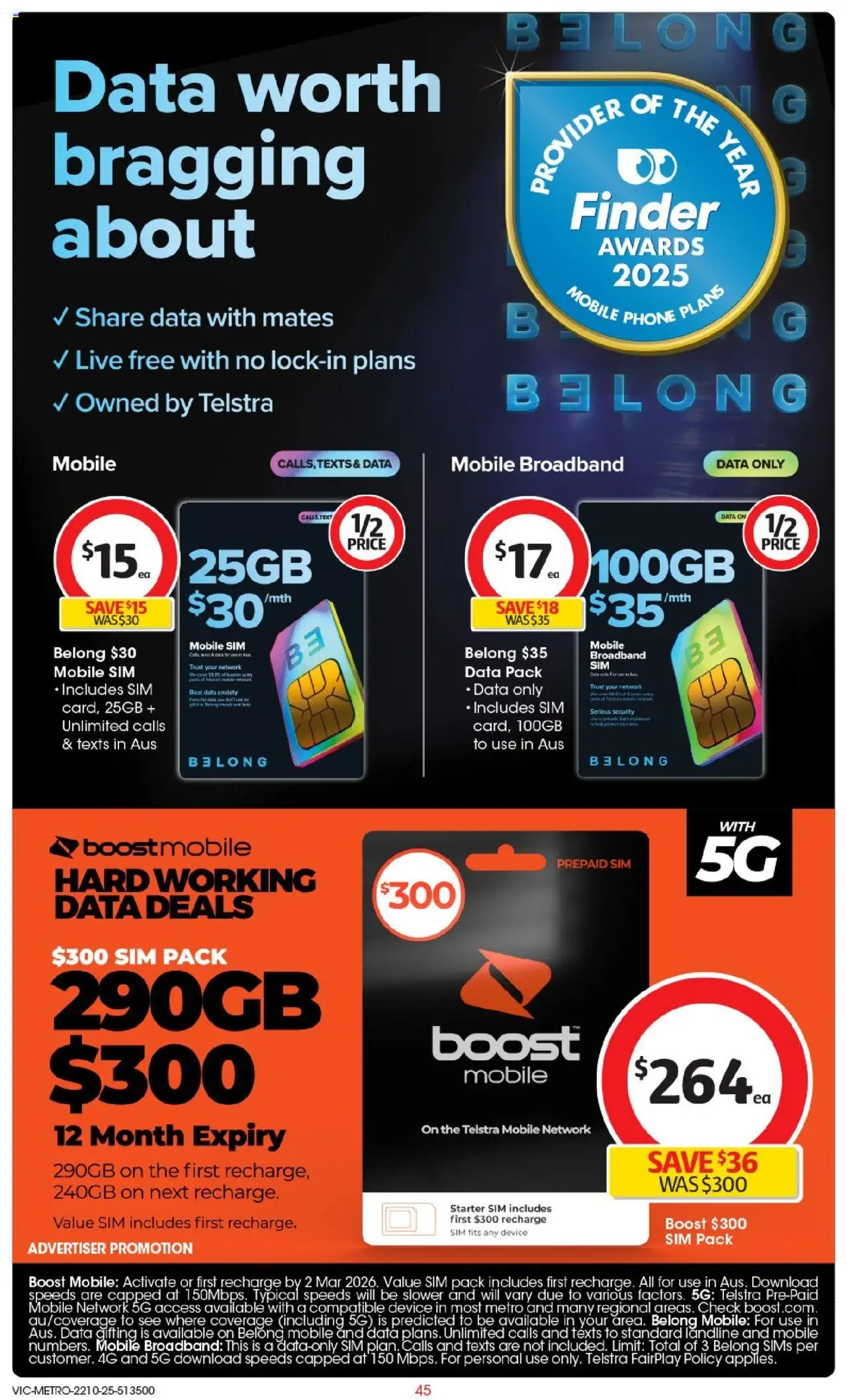 Coles catalogue - valid from 22.10.2025 | Page: 46 | Products: Phone, Device, Mobile